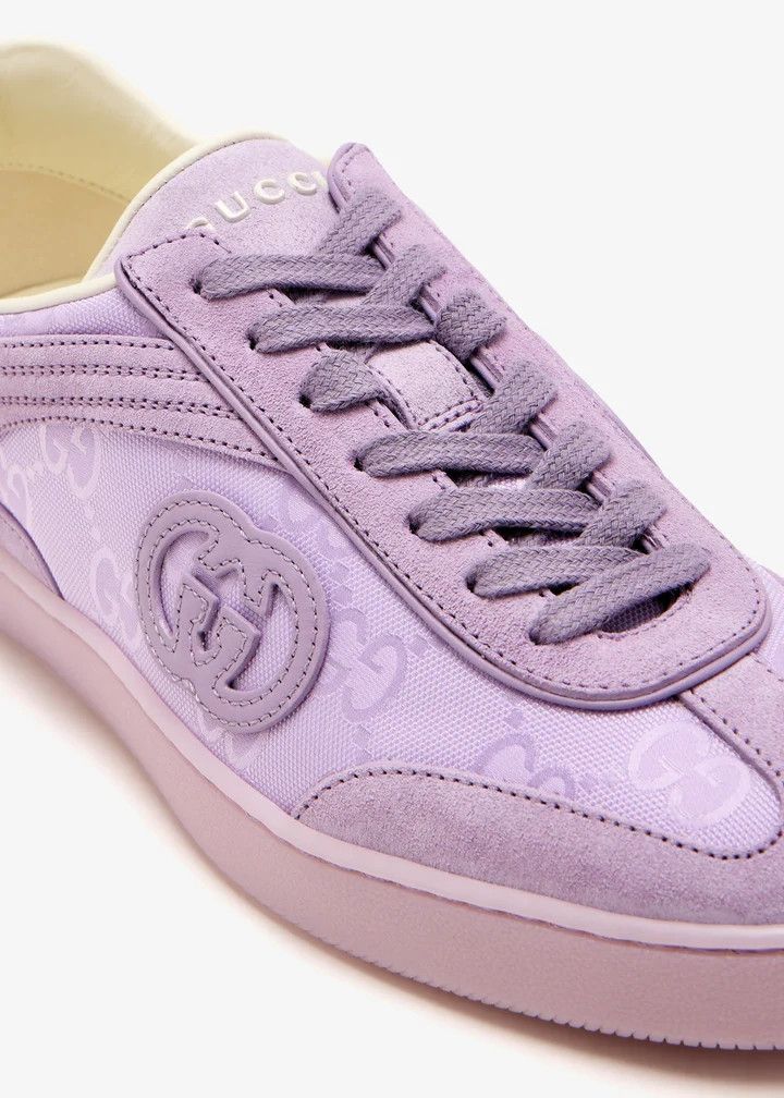 Gucci o1loc1c0326 812656 Women's G75 Sneakers in Purple Size US 6 / IT 36 - 2 Thumbnail