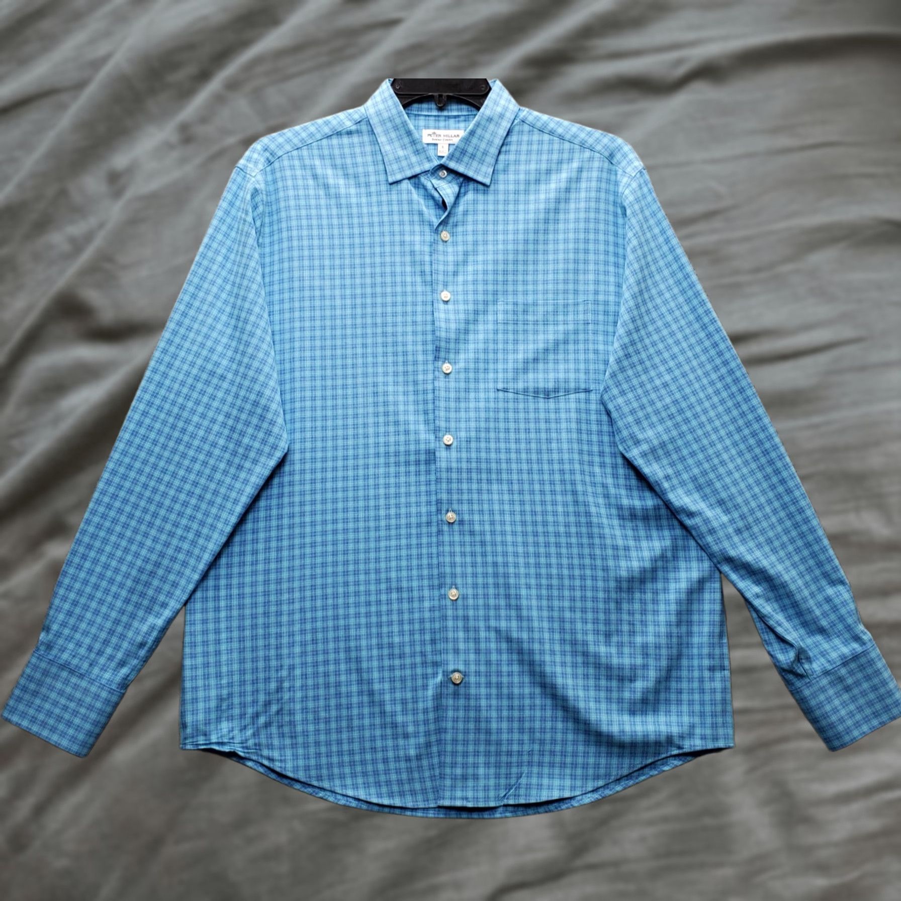 Peter Millar Peter Millar Shirt Mens L Multicolor Check Summer Comfort Long Sleeve Button-Up Size US L / EU 52-54 / 3 - 1 Thumbnail
