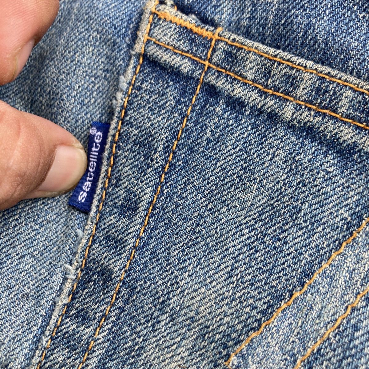 If Six Was Nine × Japanese Brand × Vintage VINTAGE SATELLITE SELVEDGE DISTRESSED JEANS Size US 36 / EU 52 - 15 Thumbnail