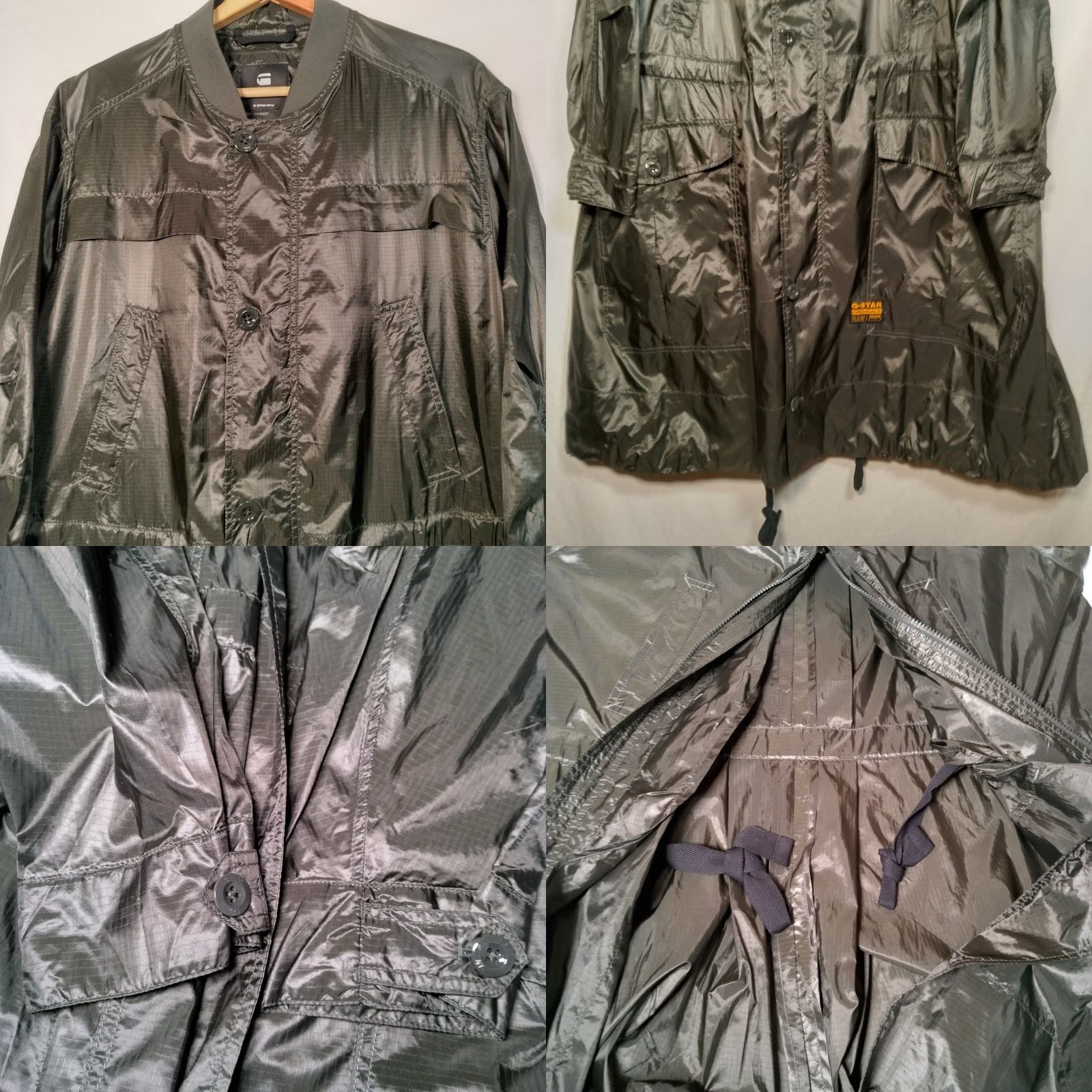 G-Star G Star Raw Original Ultra Light Weight Parka Trench Jacket L Rip Stop Streetwear Womens Long Size L / US 10 / IT 46 - 10 Thumbnail