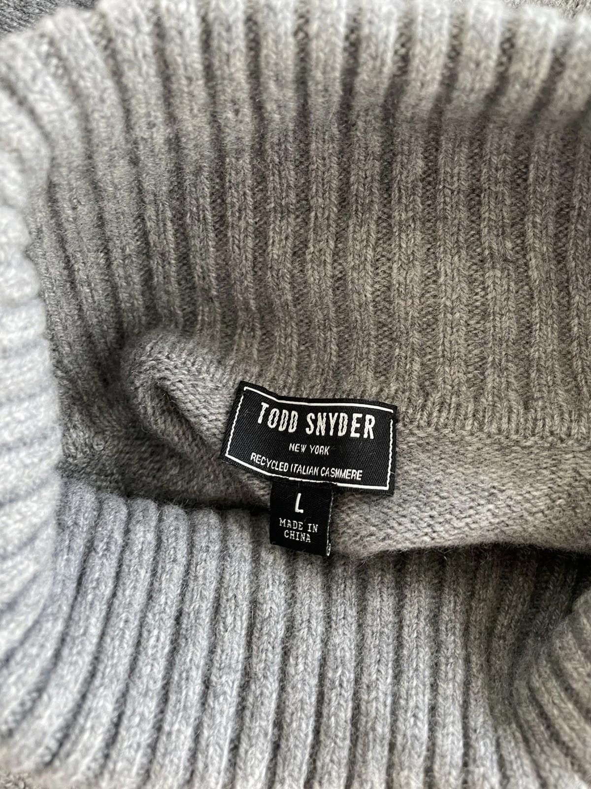 Todd Snyder Todd Snyder Nomad Cashmere Turtleneck Sweater Jumper Grey Size US L / EU 52-54 / 3 - 3 Thumbnail