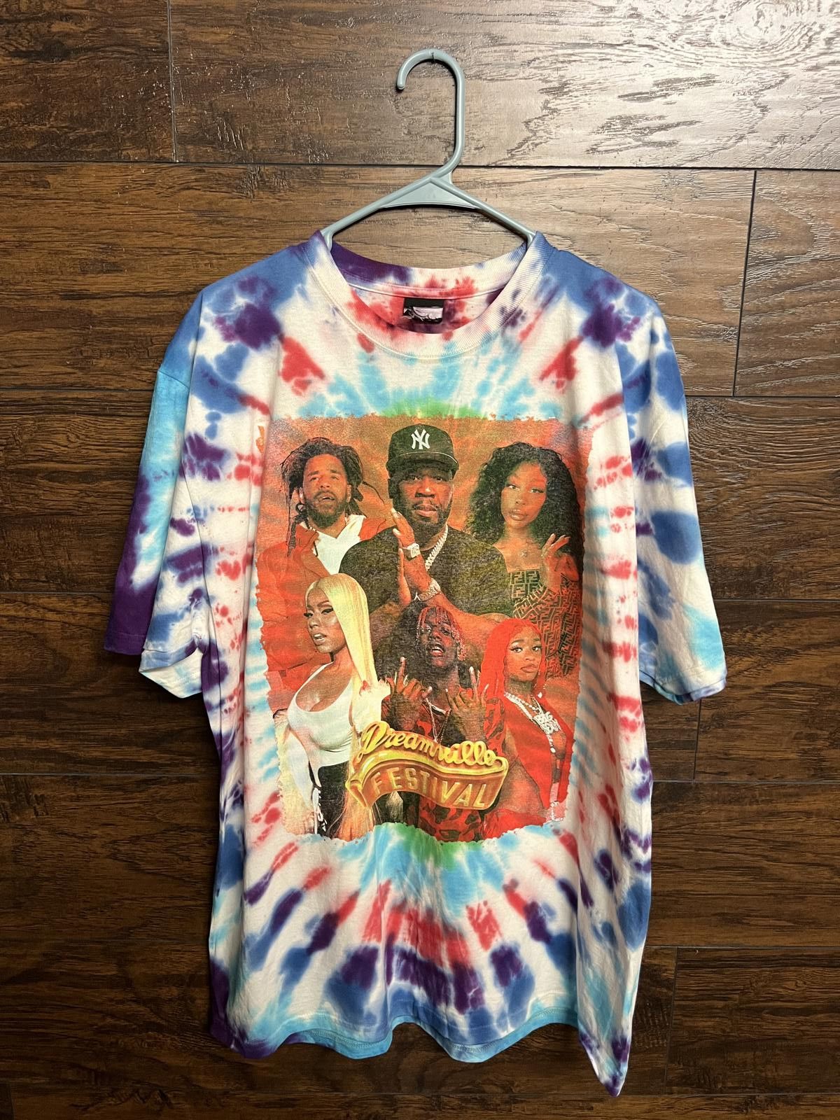 Dreamville Festival T-shirt Tie Dye 2024 Cole 50 Cent