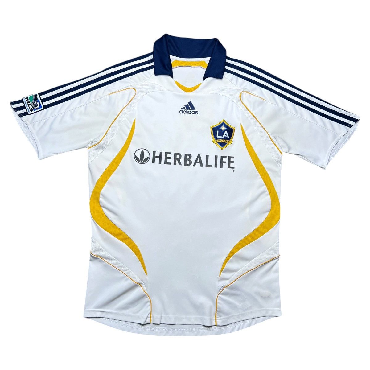 Adidas 2007 LA Galaxy David Beckham Adidas Soccer Football Jersey Size US L / EU 52-54 / 3 - 2 Thumbnail