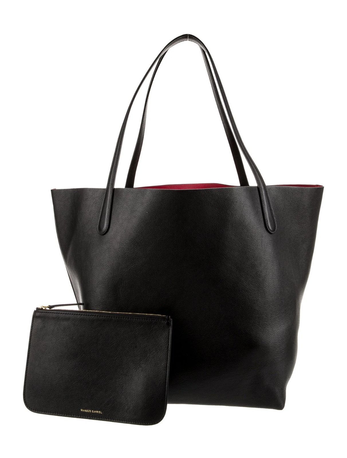 Mansur Gavriel os11x0326 Size: OS / Everyday Leather Tote Bag in Black Size ONE SIZE - 4 Thumbnail
