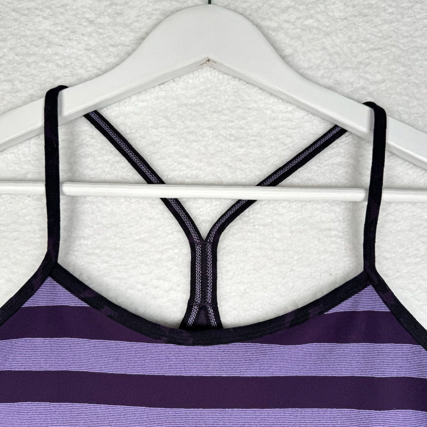 Lululemon Lululemon Power Y Tank Top - Purple Stripe - Women's 9 - Tank - Activewear - Power Y - Purple - XS? Wait Size M / US 6-8 / IT 42-44 - 5 Thumbnail