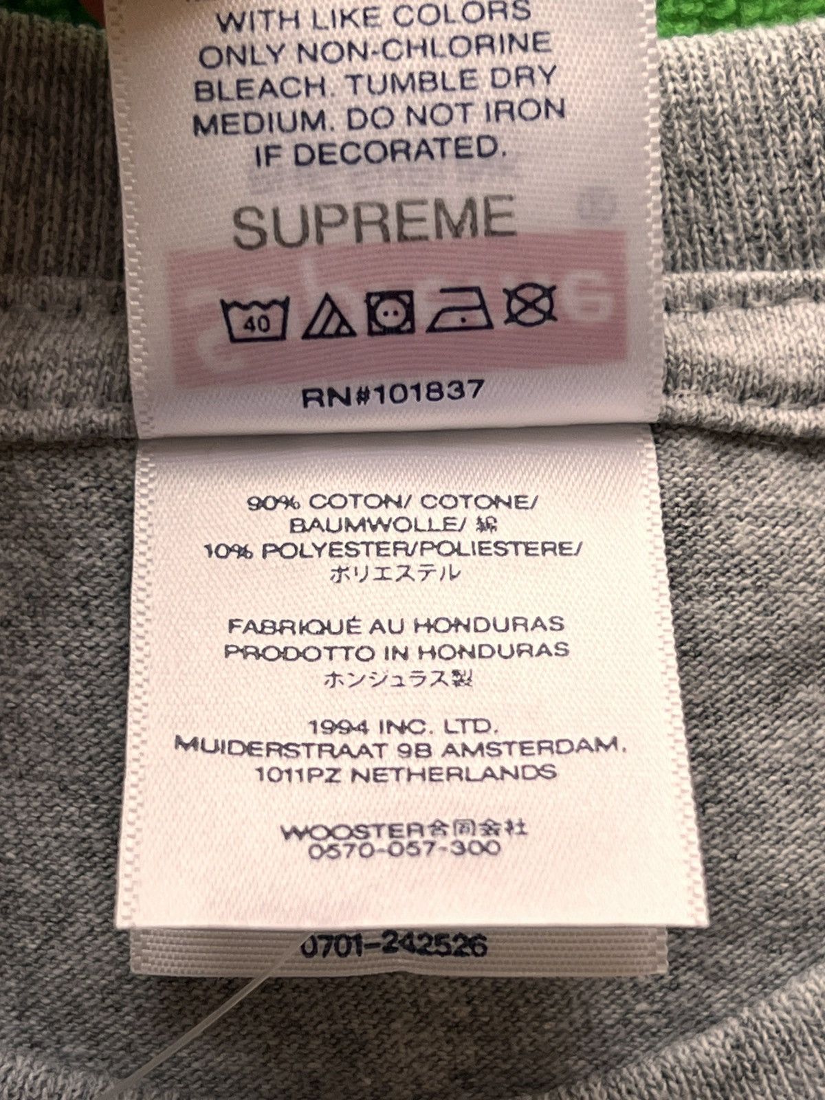 Supreme Supreme Arabic Box Logo Tee Grey M red t-shirt white ss26 Size US M / EU 48-50 / 2 - 18 Thumbnail