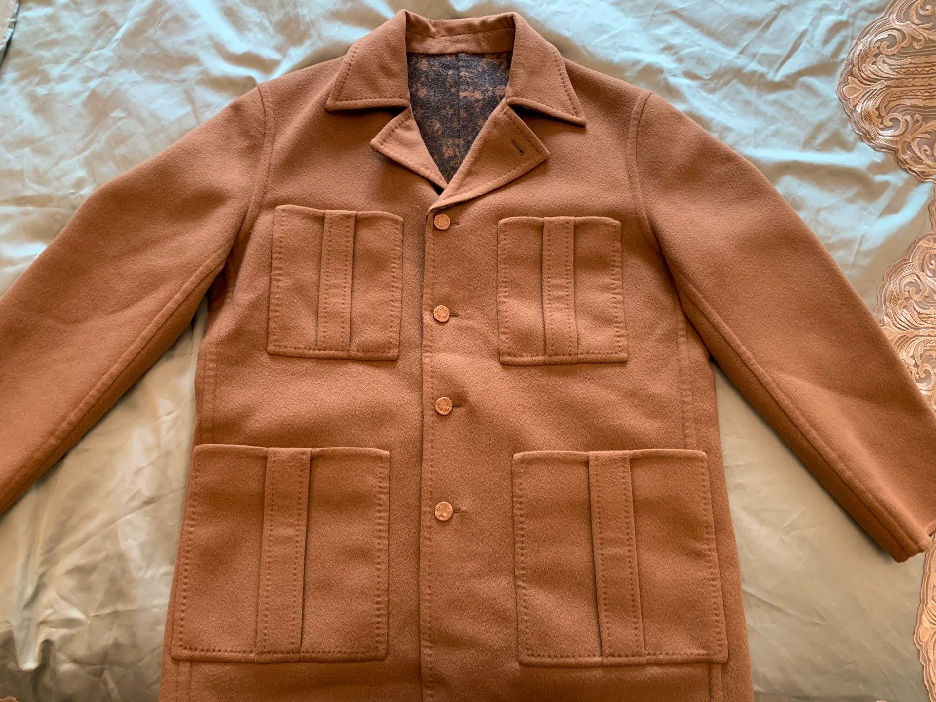 Louis Vuitton LV 2-Way Tan/Full Logo TieDye Wool Jacket Size 50 Size US M / EU 48-50 / 2 - 2 Thumbnail