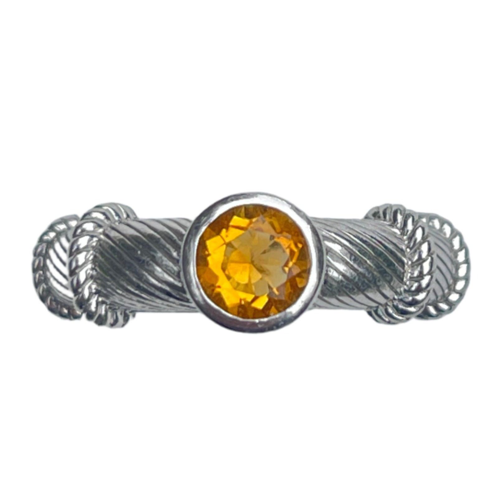 Vintage Judith Ripka Citrine Sterling Silver Ring - Size 8 Size ONE SIZE - 1 Thumbnail