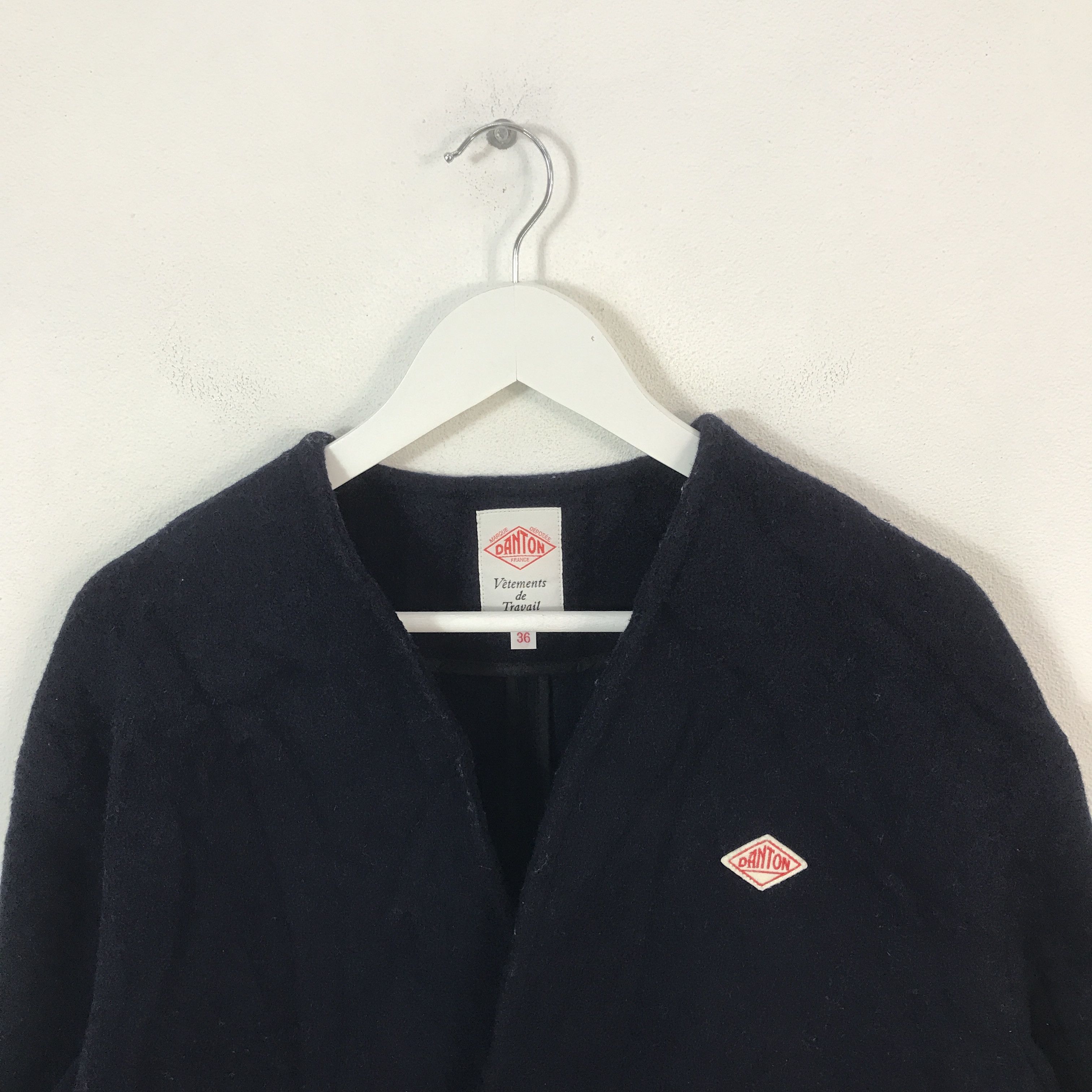 Danton Vtg Dantom Japan Wool button Design Kimono collar jacket Size US L / EU 52-54 / 3 - 2 Thumbnail