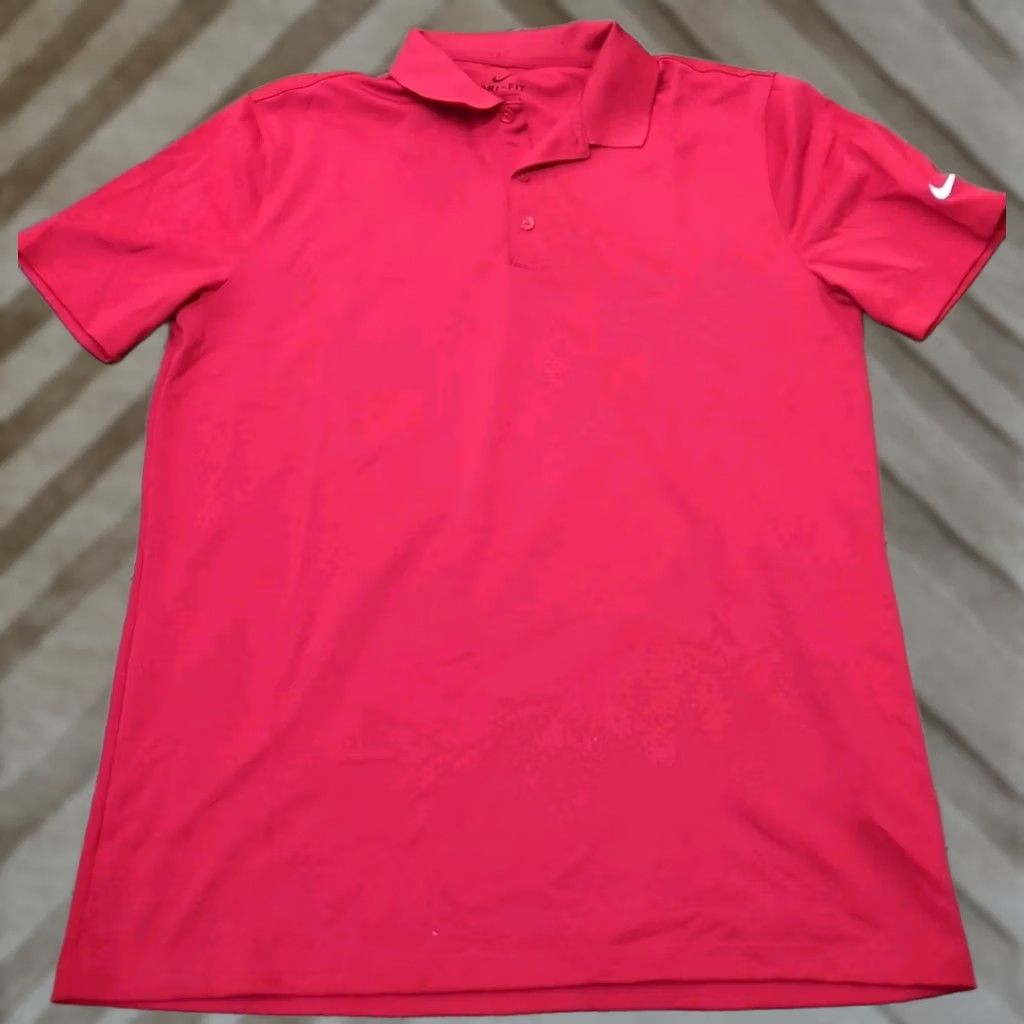 Nike Nike Dri-Fit Golf Polo Shirt Mens Medium Red Short Sleeve Size US M / EU 48-50 / 2 - 1 Thumbnail