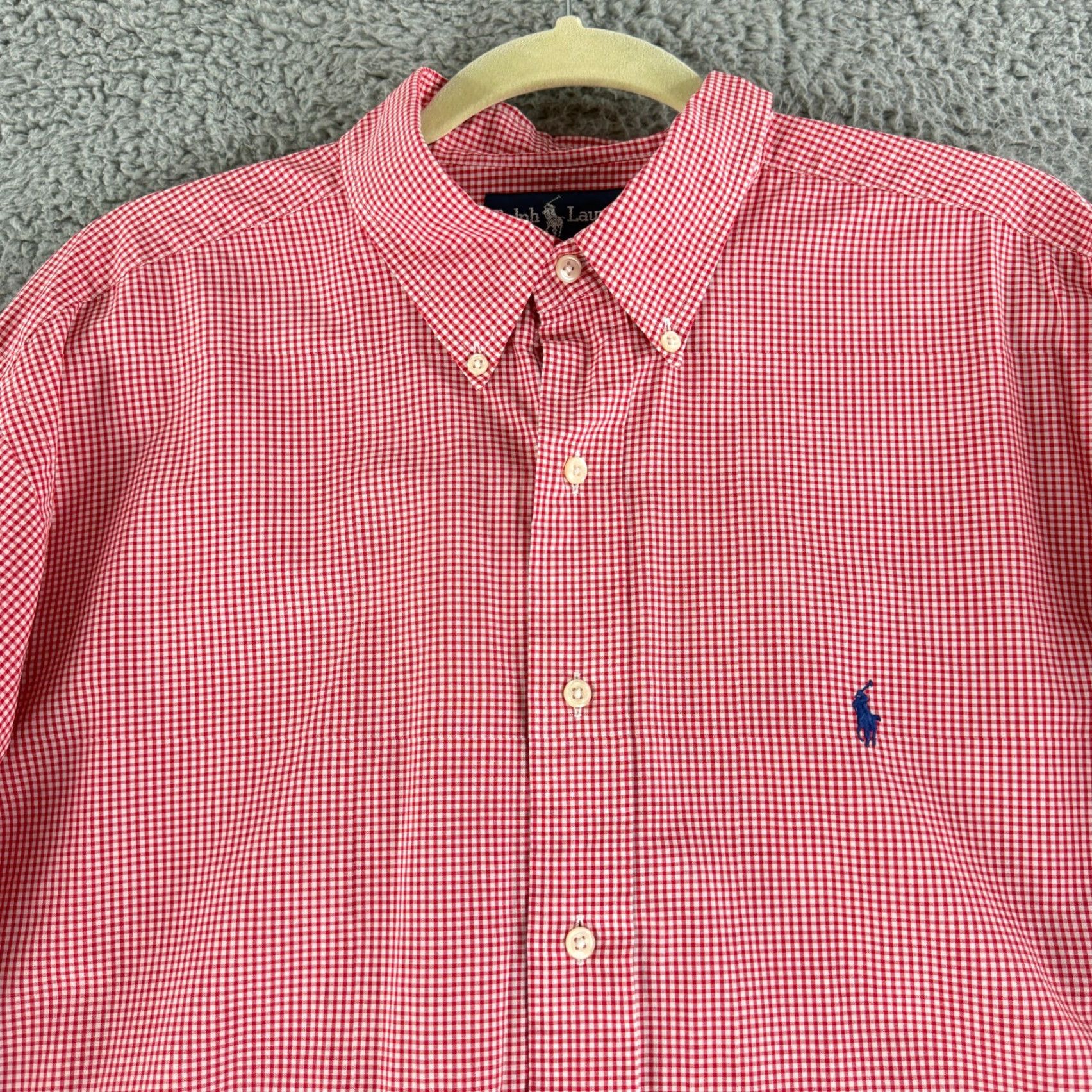 Ralph Lauren Ralph Lauren Button-Down Shirt Mens XL Red Check Print Long Sleeve Cotton Shirt Size US XL / EU 56 / 4 - 2 Thumbnail
