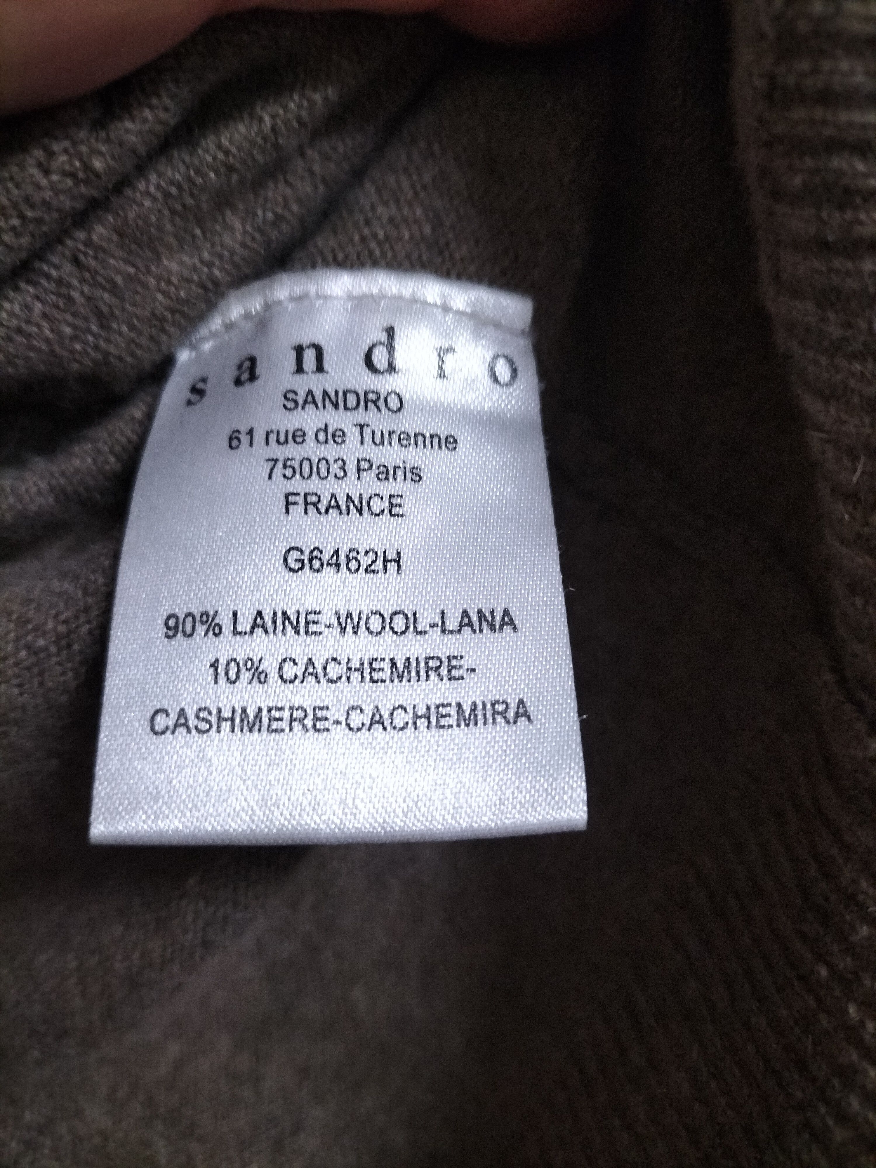 Sandro Taupe Wool and Cashmere Cardigan Size L / US 10 / IT 46 - 6 Thumbnail