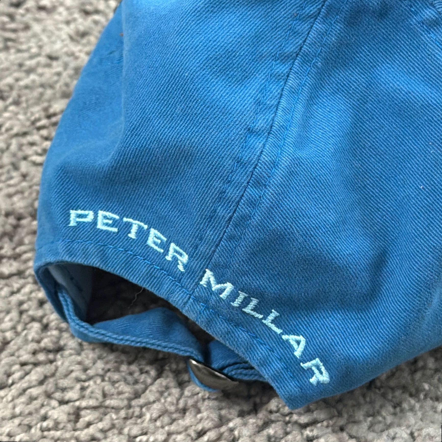 Peter Millar Peter Millar Cap Hat Mens One Size Blue Adjustable 100% Cotton Baseball Style Casual Hat Size ONE SIZE - 5 Thumbnail