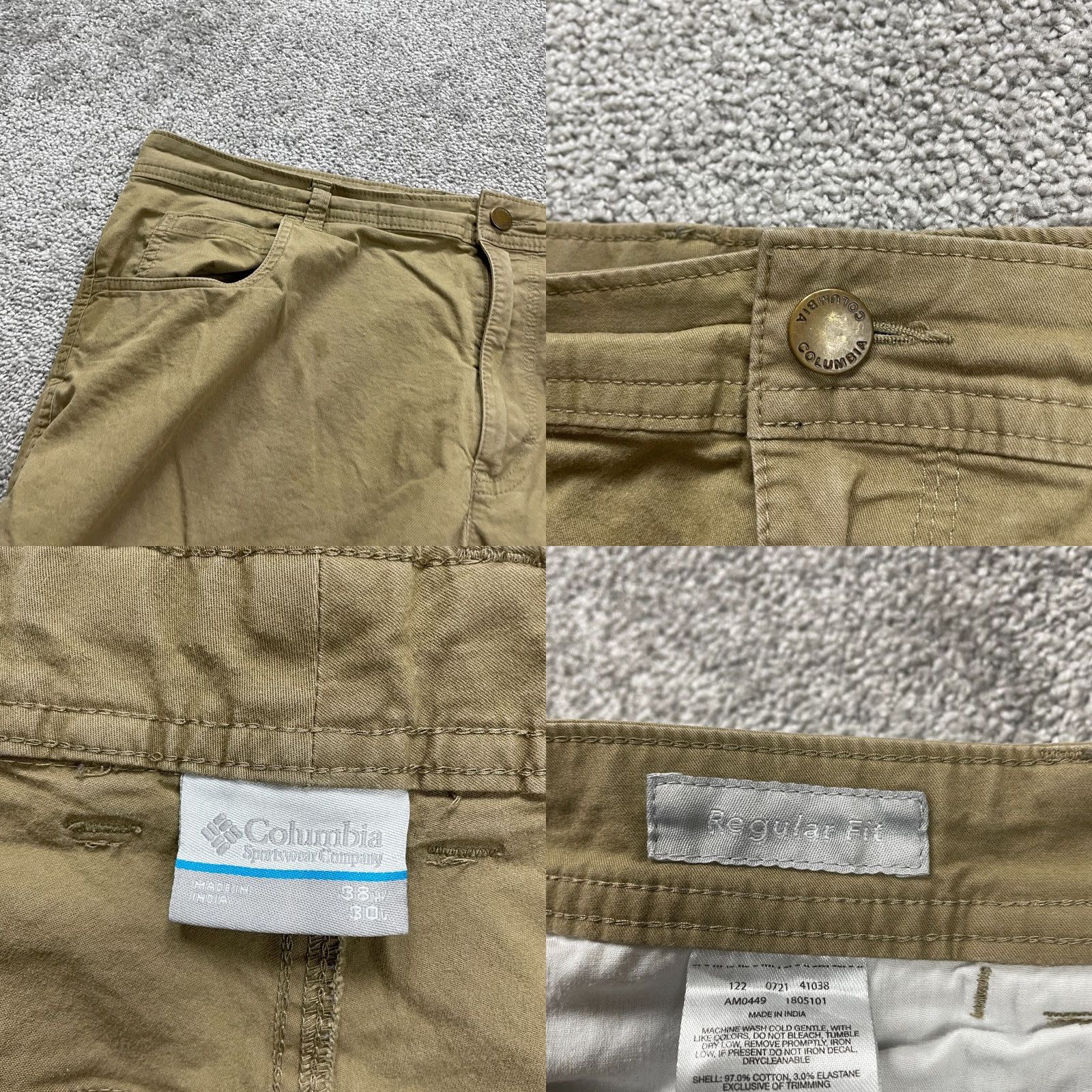 Vintage Columbia Rapid Rivers Pants Men's Outdoor Regular Fit 38W×30L Brown Chino Size US 38 / EU 54 - 8 Thumbnail