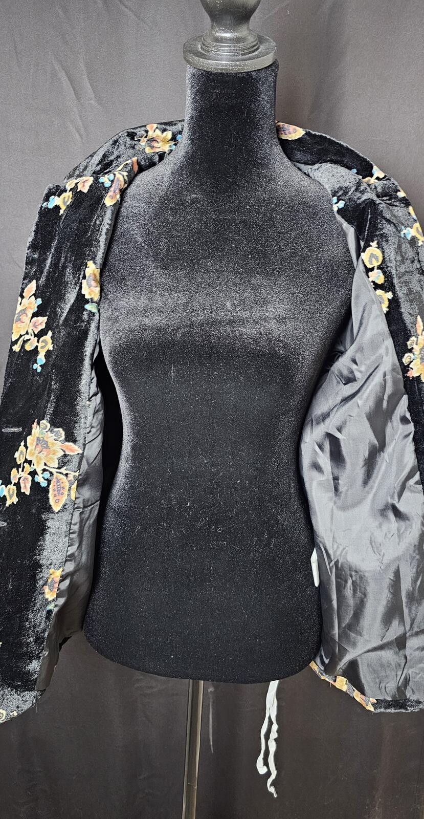 Other Ellison Jacket Black Womens Size S Velvet Floral Size S / US 4 / IT 40 - 6 Thumbnail