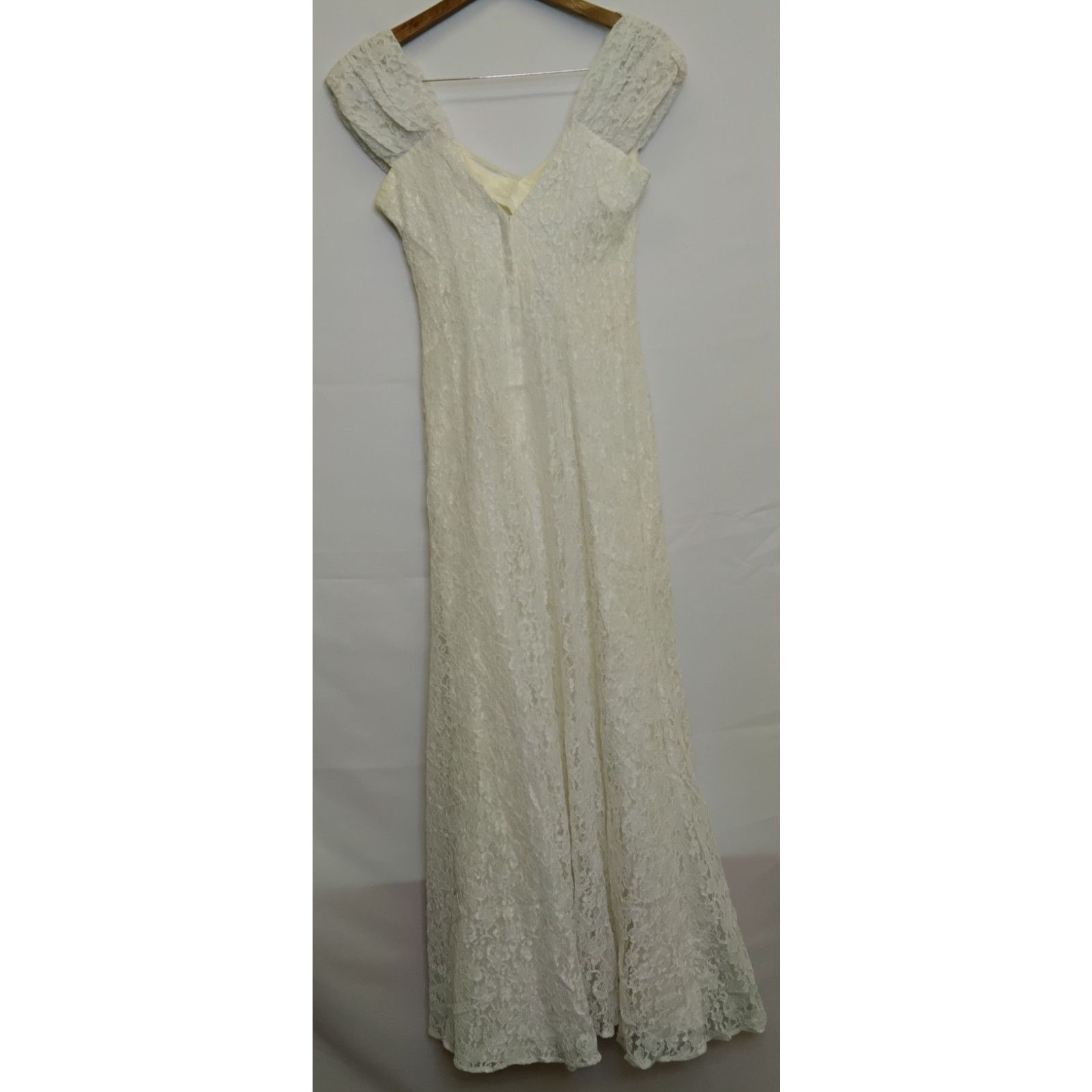 Other Loralie Lace Gown Women's 8 White Vintage 80s Wedding Dress Size M / US 6-8 / IT 42-44 - 3 Thumbnail