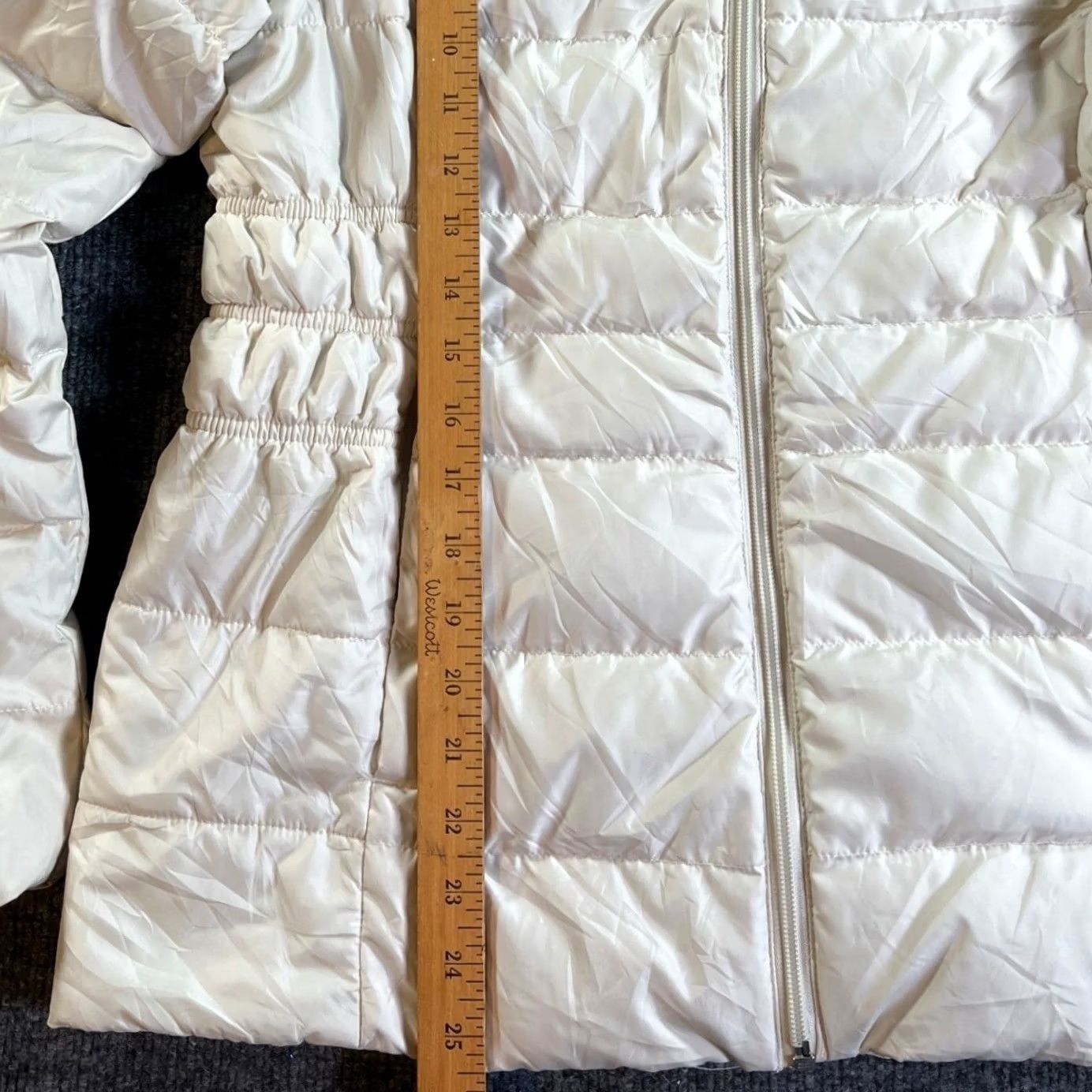 The North Face The North Face Puffer Jacket Women Small Cream Hooded Elastic Waist Quilted Zip Size S / US 4 / IT 40 - 6 Thumbnail