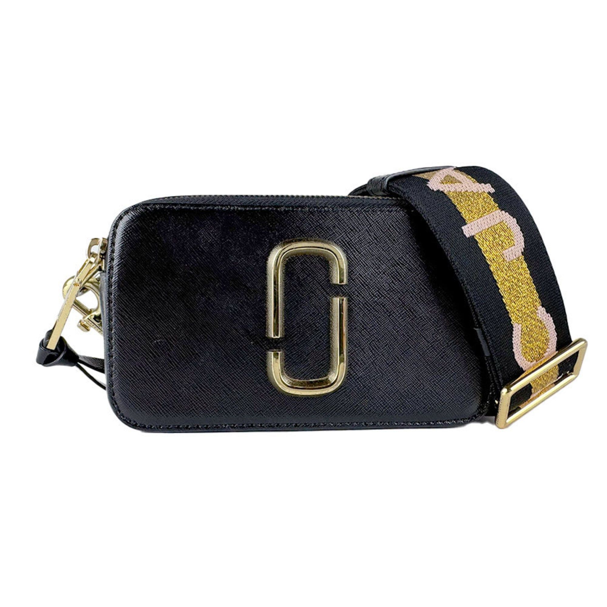 Marc Jacobs Marc Jacobs Snapshot Shoulder Bag, Coated Canvas, Black, Ivory, Gray, Women's, z10756 Size ONE SIZE - 1 Thumbnail
