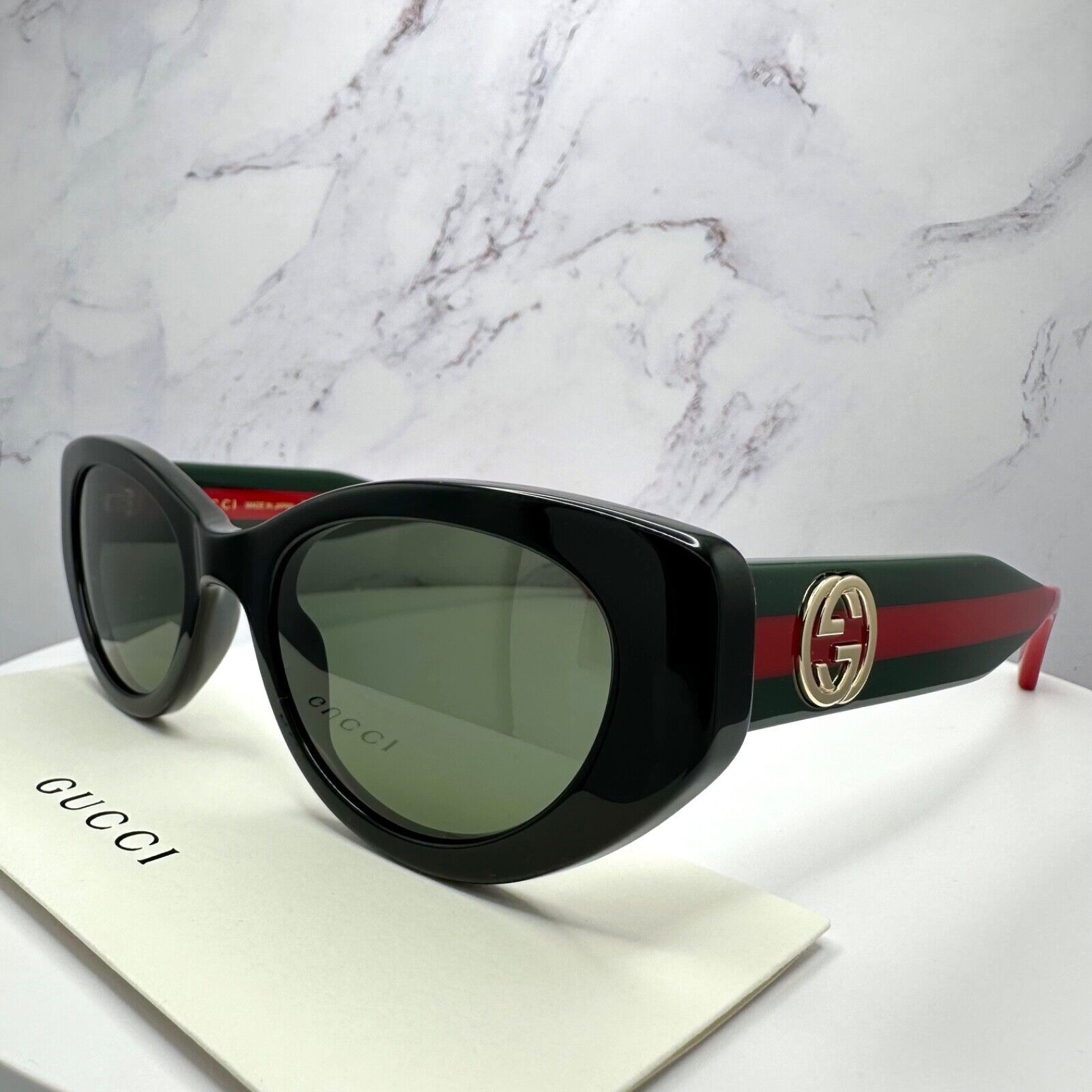 Gucci GUCCI Sunglasses Black Newest Collection Metal Logo Cat Eye Size ONE SIZE - 21 Thumbnail