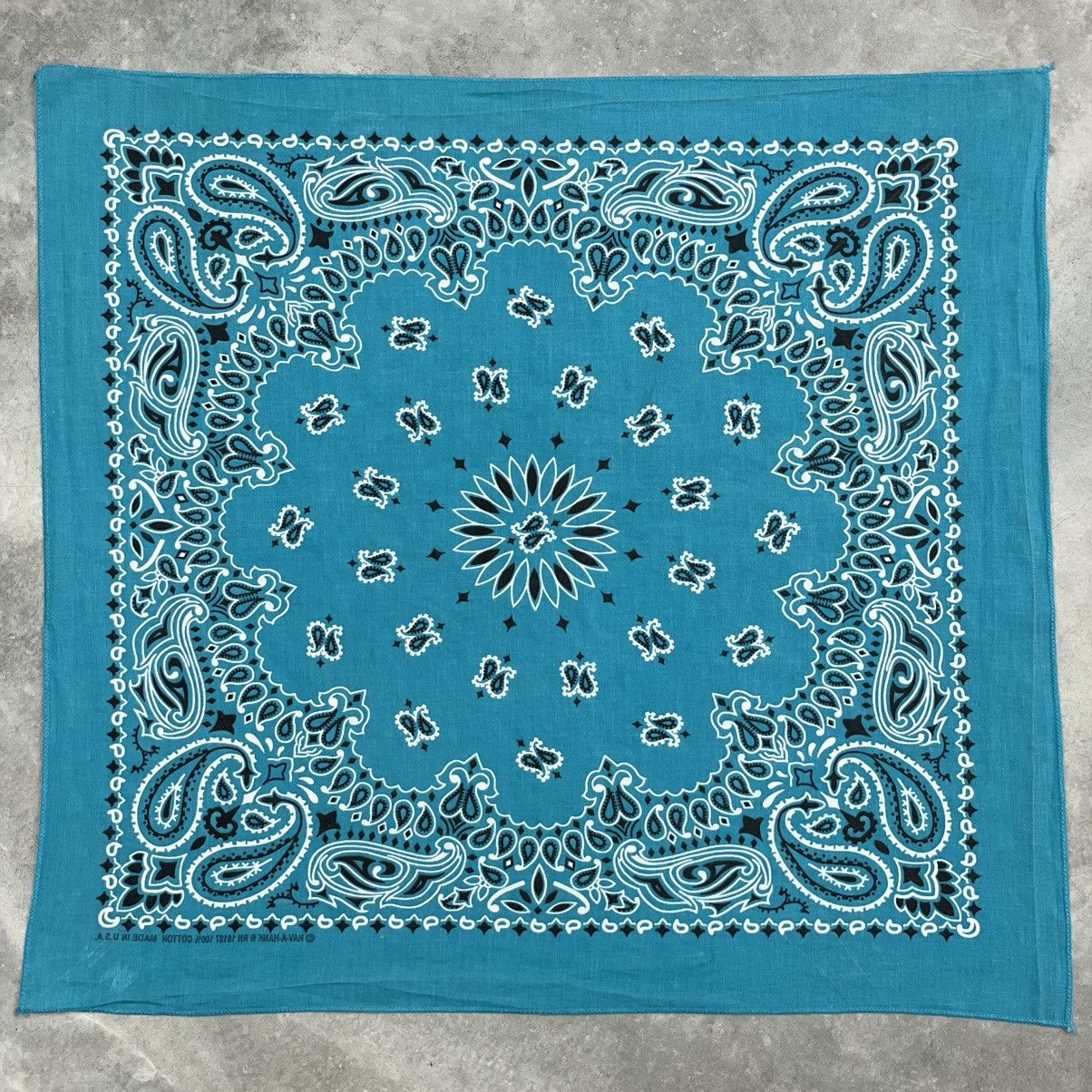 Cowboy Equipment × Vintage Made In USA Have A Hank Handkerchief Bandana Scarf Blue Size ONE SIZE - 4 Thumbnail