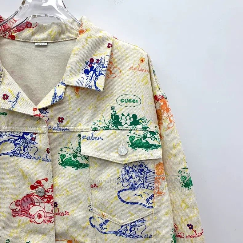 Gucci Gucci Co-branded beige Mickey Mouse full-print cotton lape Size US XS / EU 42 / 0 - 3 Thumbnail