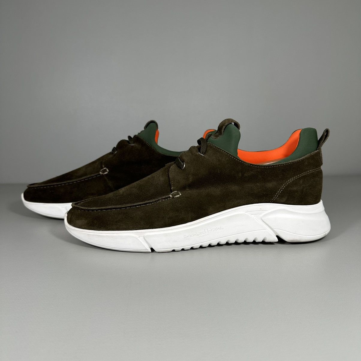 Other Reinhard Frans SOHO Olive Green Suede Low Top Sneakers Size US 11 / EU 44 - 1 Thumbnail