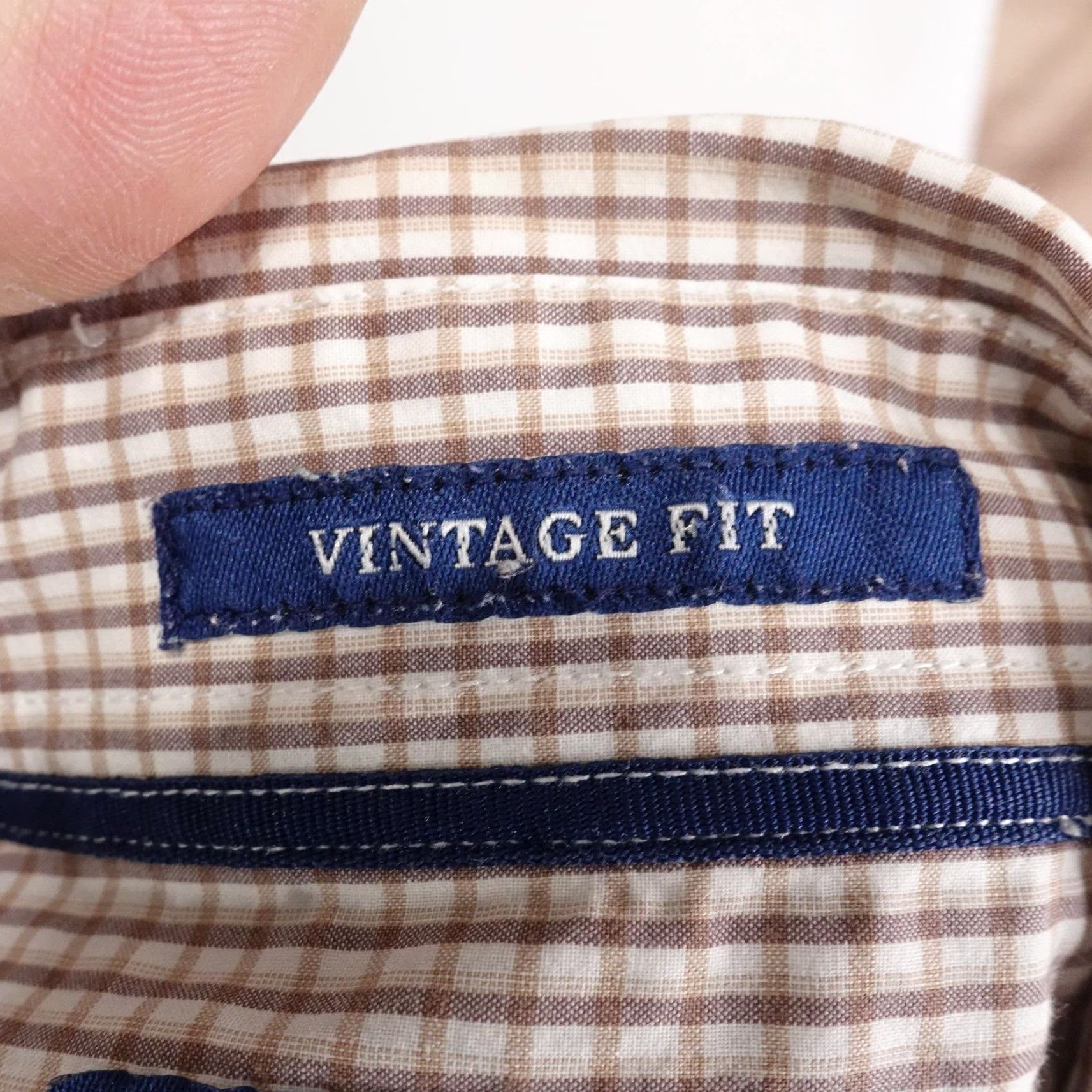 American Eagle Outfitters VINTAGE American Eagle Outfitters Shirt Mens M Beige Check Long Sleeve Button-Up Size US M / EU 48-50 / 2 - 7 Thumbnail
