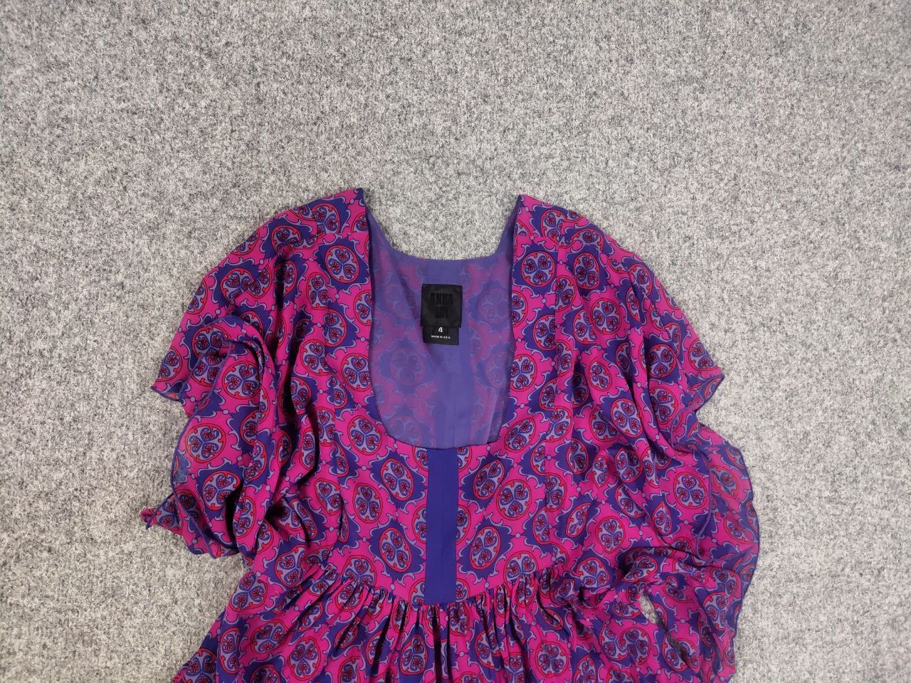 Anna Sui Anna Sui Design Mixed Art Silk Dress dolman sleeve Tunik Size M / US 6-8 / IT 42-44 - 4 Thumbnail