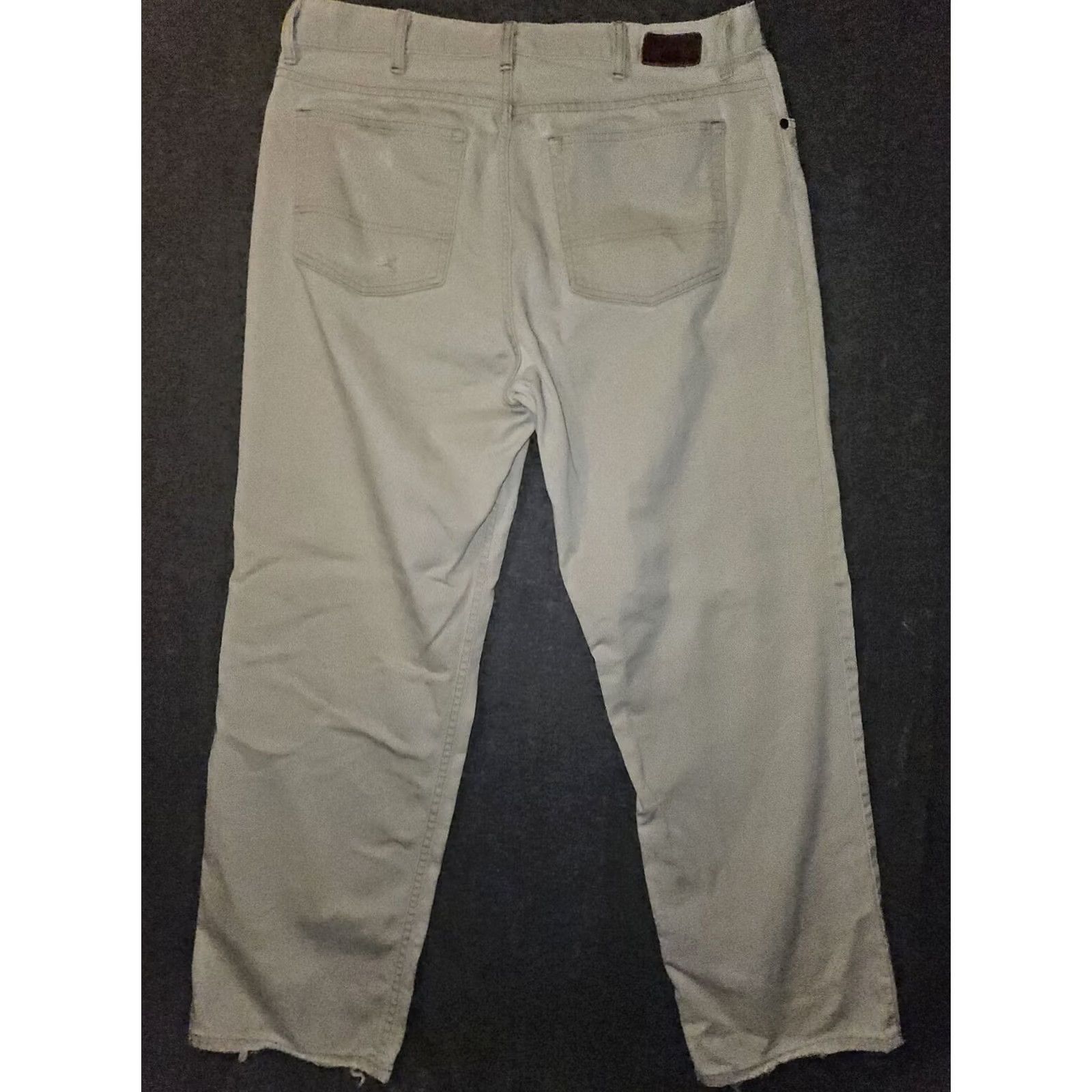 Vintage VINTAGE L.L. BEAN Jeans Straight Men's 38x32 Denim Cotton Cream Distressed Outdoor Casual Logo 90s Mens Size US 38 / EU 54 - 7 Thumbnail