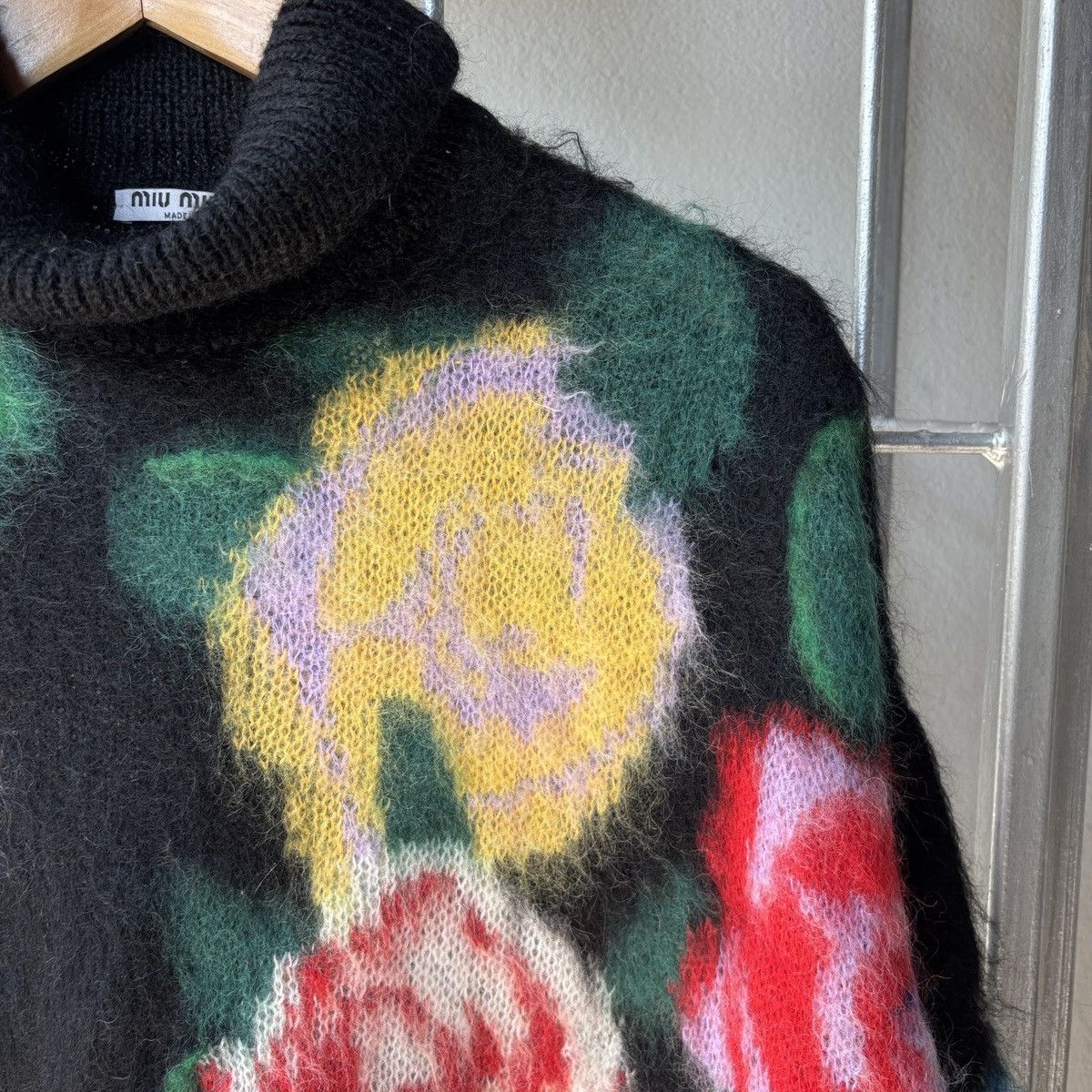 Miu Miu Miu Miu Roses Intarsia Mohair Sweater Size ONE SIZE - 9 Thumbnail