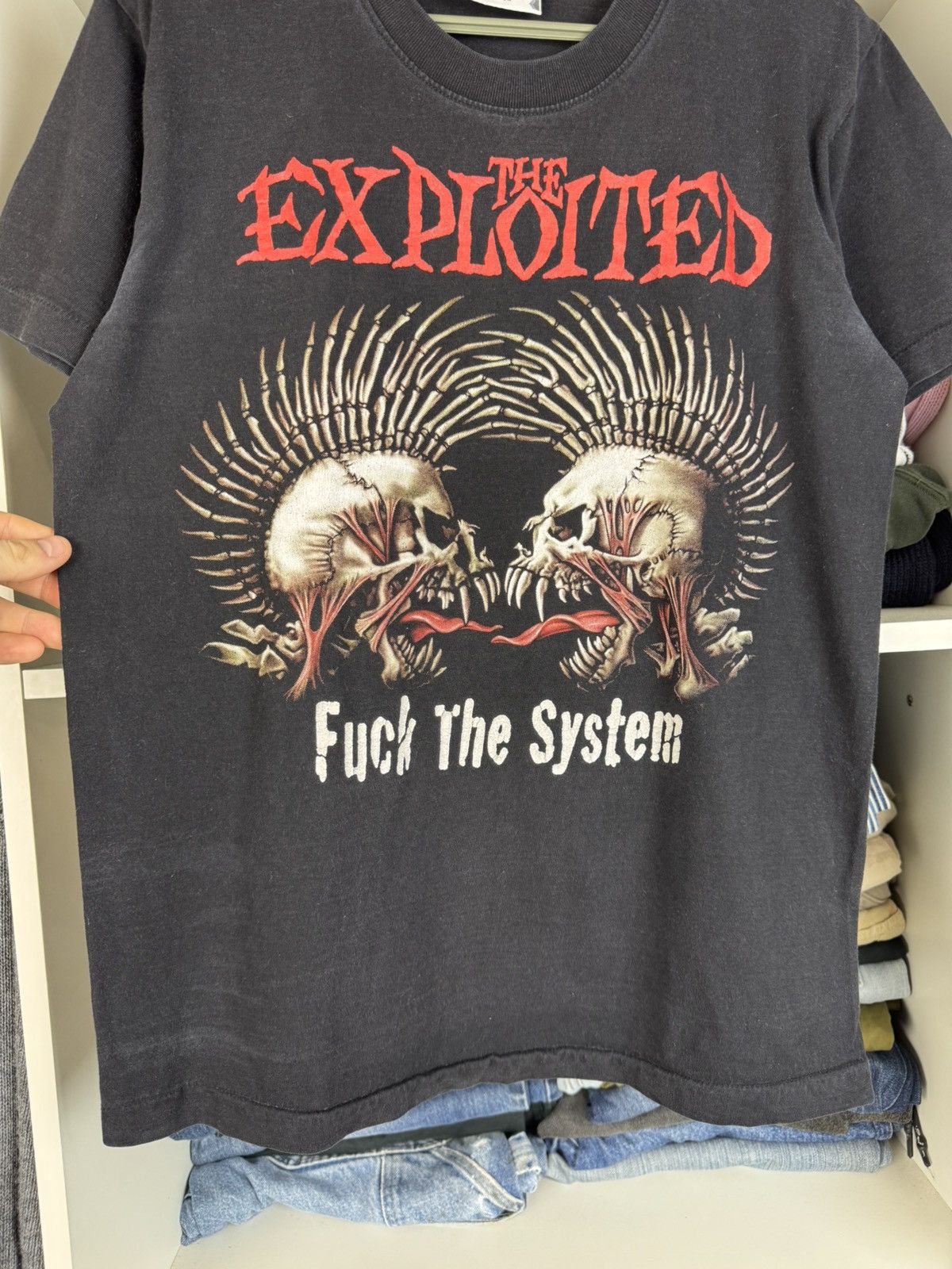 Band Tees The Exploited “Fuck The System” T-Shirt Tagged M (Fits S) Size US M / EU 48-50 / 2 - 15 Thumbnail
