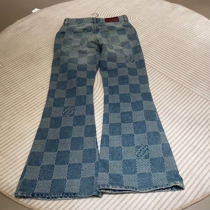 Louis Vuitton LV Checkerboard Flared Jeans Size 26 Size 26" / US 2 / IT 38 - 1 Thumbnail