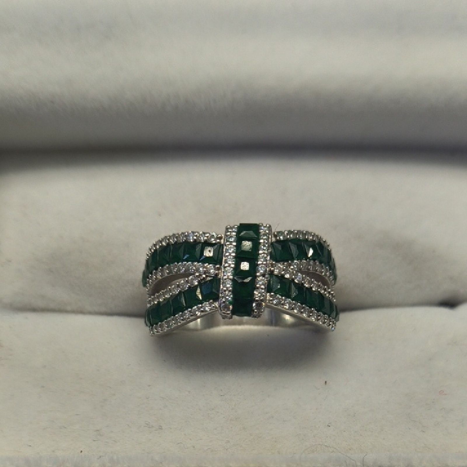 Other D-Joy Sterling Created Diamonds Crossover Ring - Size 7 Size ONE SIZE - 9 Thumbnail