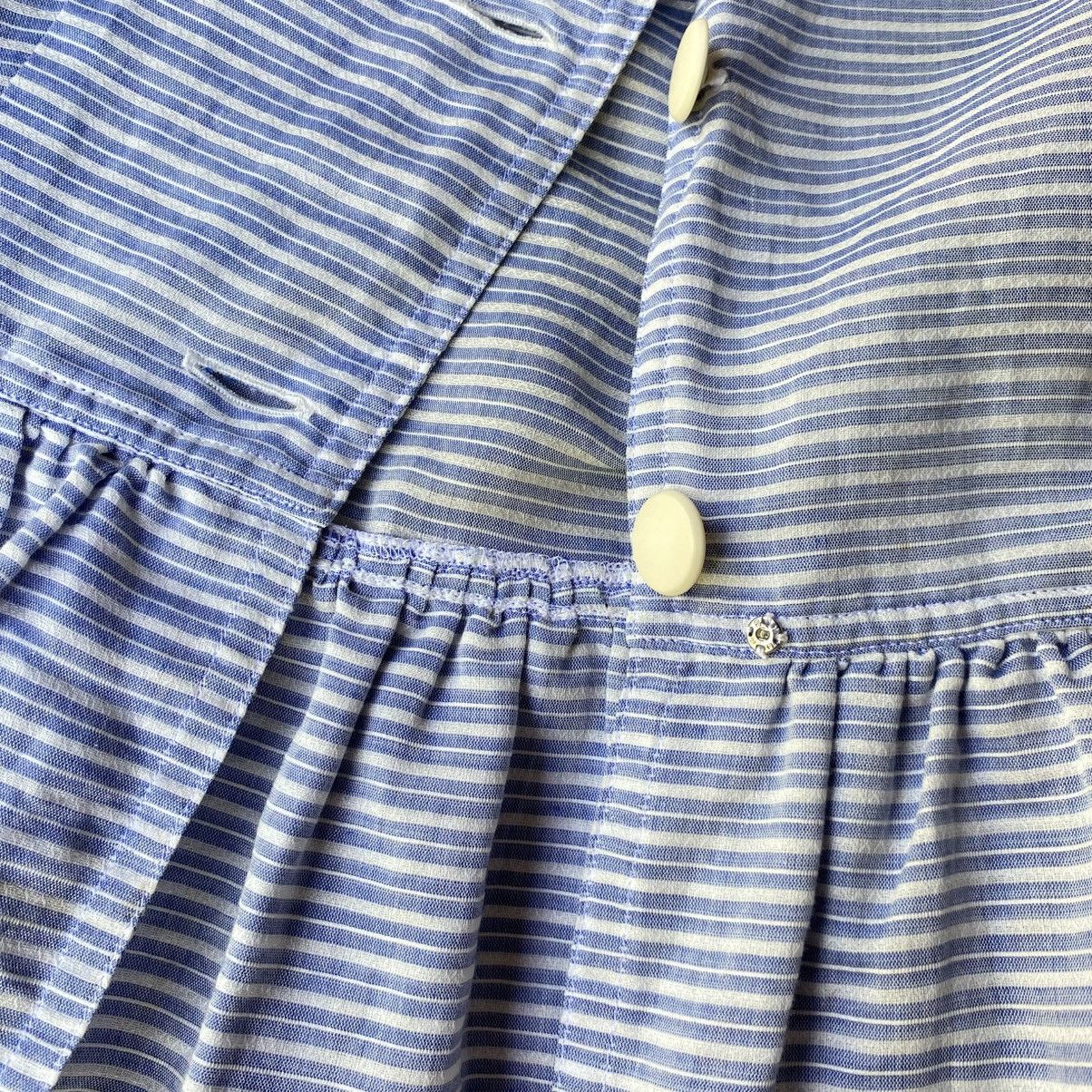 Givenchy Givenchy Blue Striped Peplum Button-Down Top Size S / US 4 / IT 40 - 18 Thumbnail