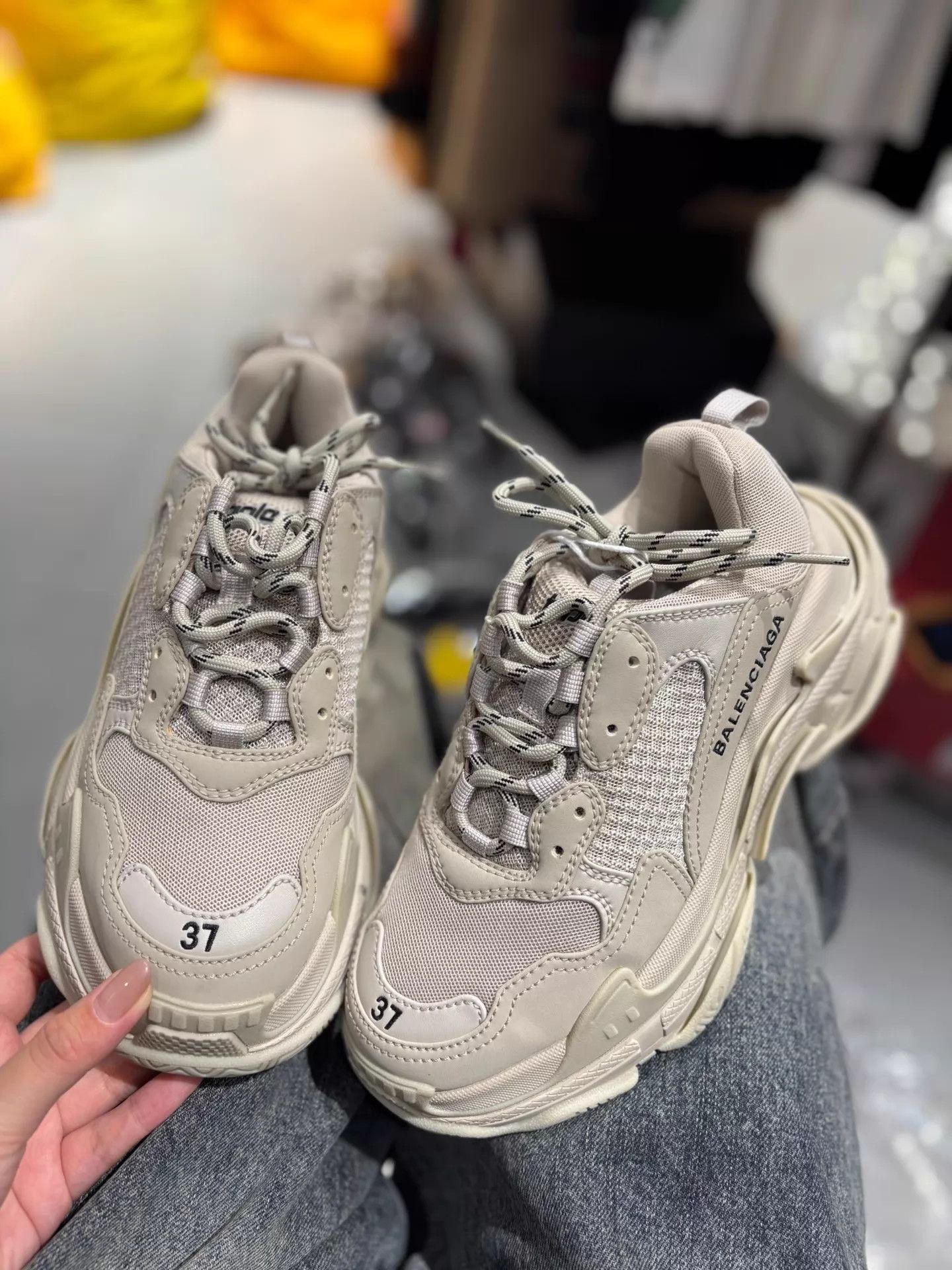 Balenciaga Balenciaga Triple S Cement Grey Sneakers Near New EU 37 Size US 6.5 / IT 36.5 - 1 Thumbnail