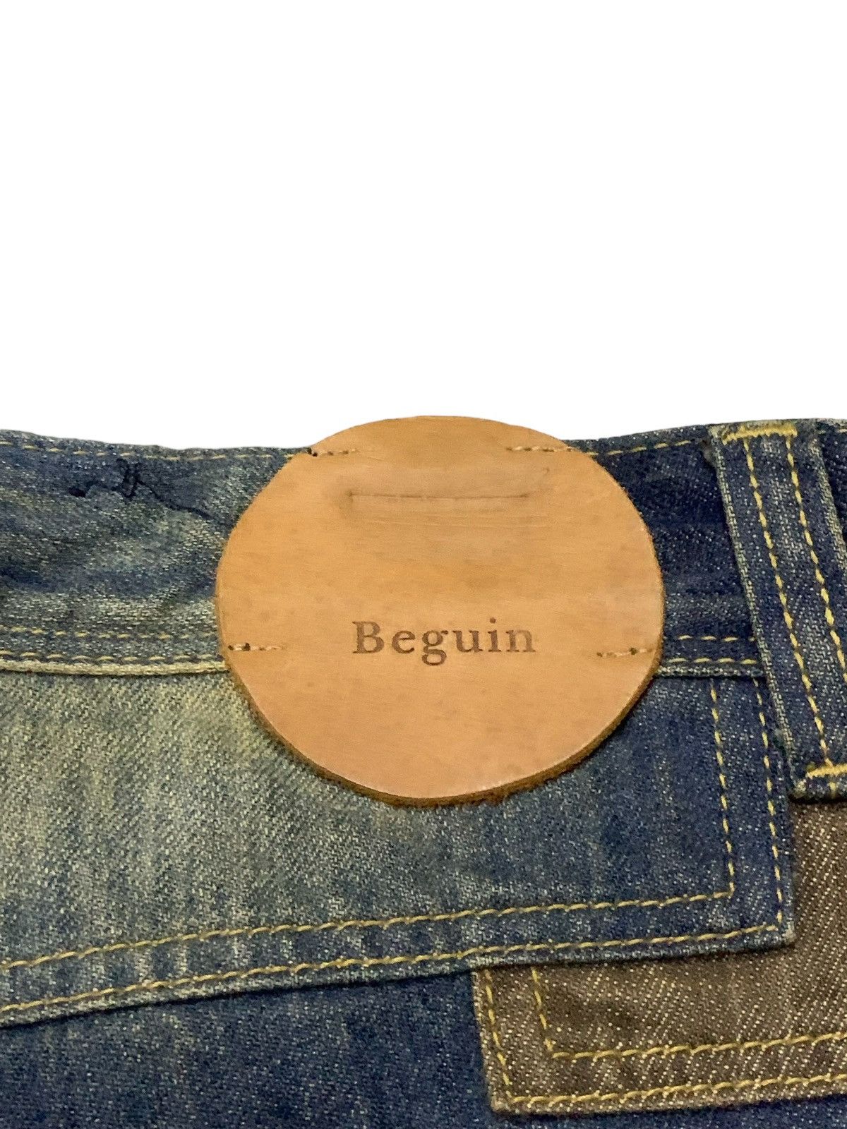 Hysteric Glamour Beguin Kyoto Japan Muddy Boro Distressed Flared Jeans Size US 32 / EU 48 - 15 Thumbnail