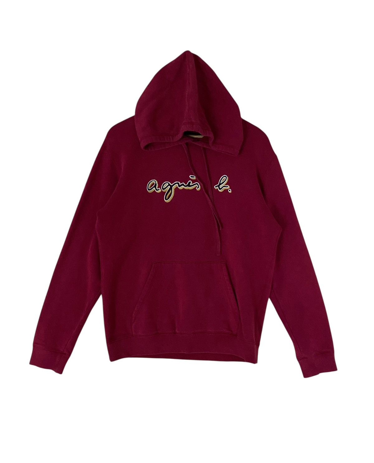 agnes b. Vintage Brand Agnes B Big Logo Hoodie 1990s Size US M / EU 48-50 / 2 - 1 Thumbnail