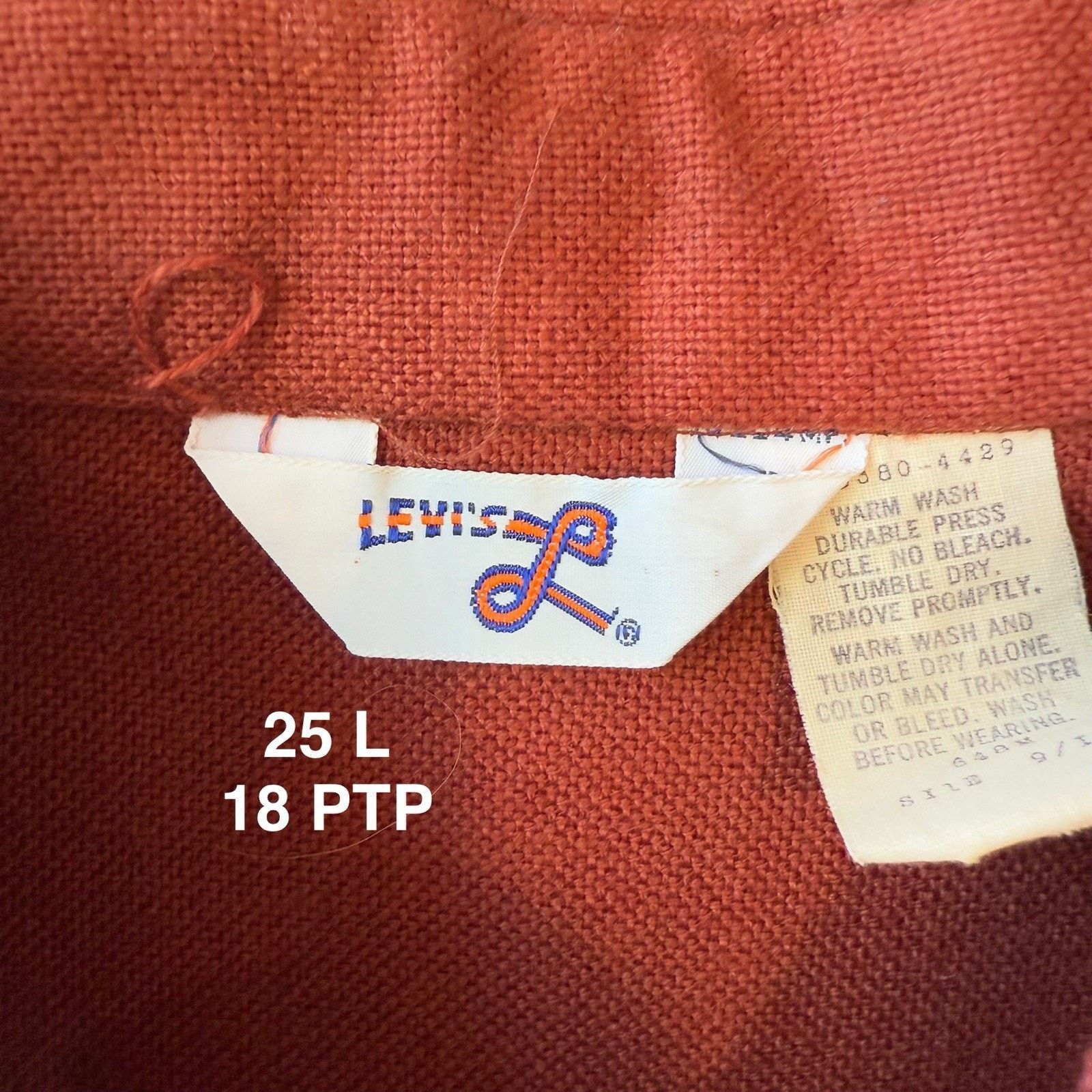 Levi's × Vintage Vintage Levi's Shirt Women's Small Rust Red Long Sleeve Size S / US 4 / IT 40 - 6 Thumbnail
