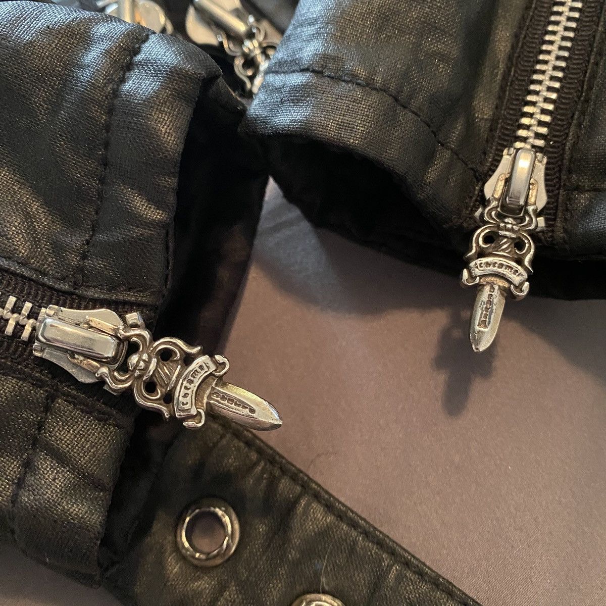 Chrome Hearts Chrome Hearts JJ Dean Waxed Denim Motorcycle Rider Jacket Size US XS / EU 42 / 0 - 6 Thumbnail