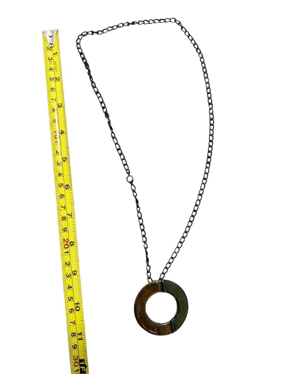 Vintage RARE CALVIN KLEIN INSPIRED TWISTED CIRCLE PENDANT NECKLACE Size ONE SIZE - 4 Thumbnail