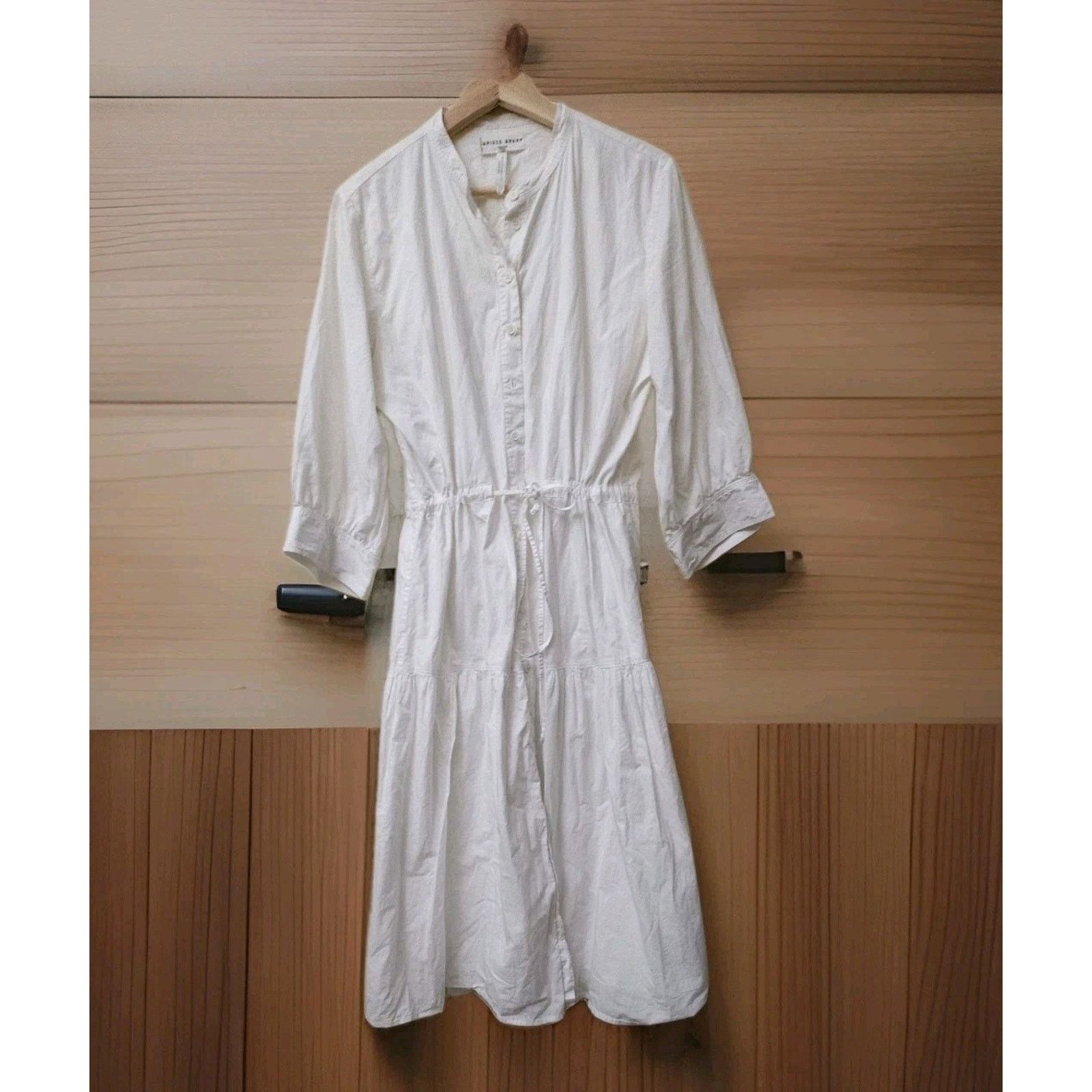 Apiece Apart Apiece Apart Anna Maxi Dress Tiered White Cotton Size 8 Size M / US 6-8 / IT 42-44 - 2 Thumbnail