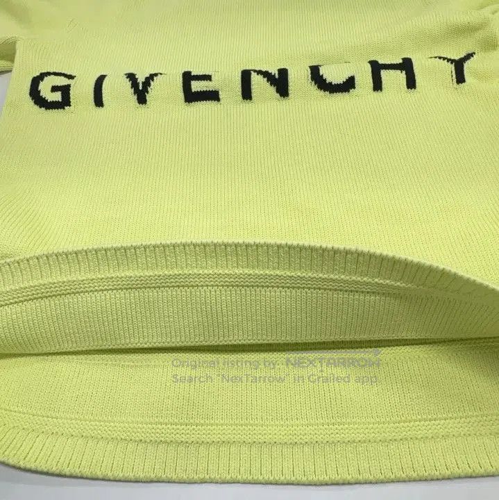 Givenchy Givenchy FW21 Logo Print Long-Sleeve Knit Sweater. Size US XL / EU 56 / 4 - 8 Thumbnail