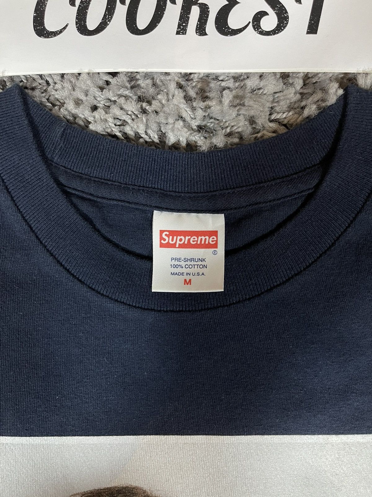 Supreme 2016SS Supreme Morrissey Photo Tee Navy Blue Size US M / EU 48-50 / 2 - 4 Thumbnail