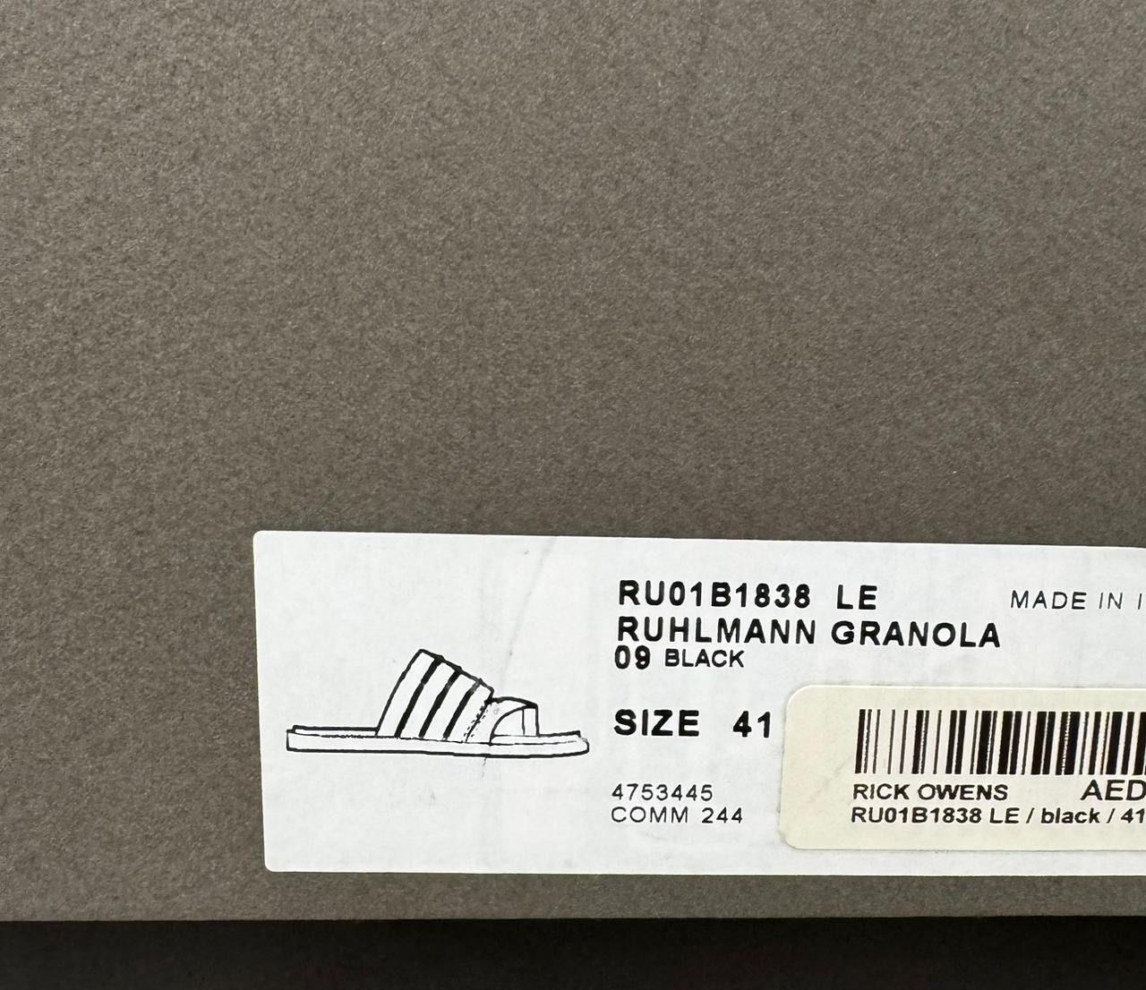 Rick Owens RICK OWENS RUHLMANN GRANOLA SLIDES Size US 8 / EU 41 - 5 Thumbnail