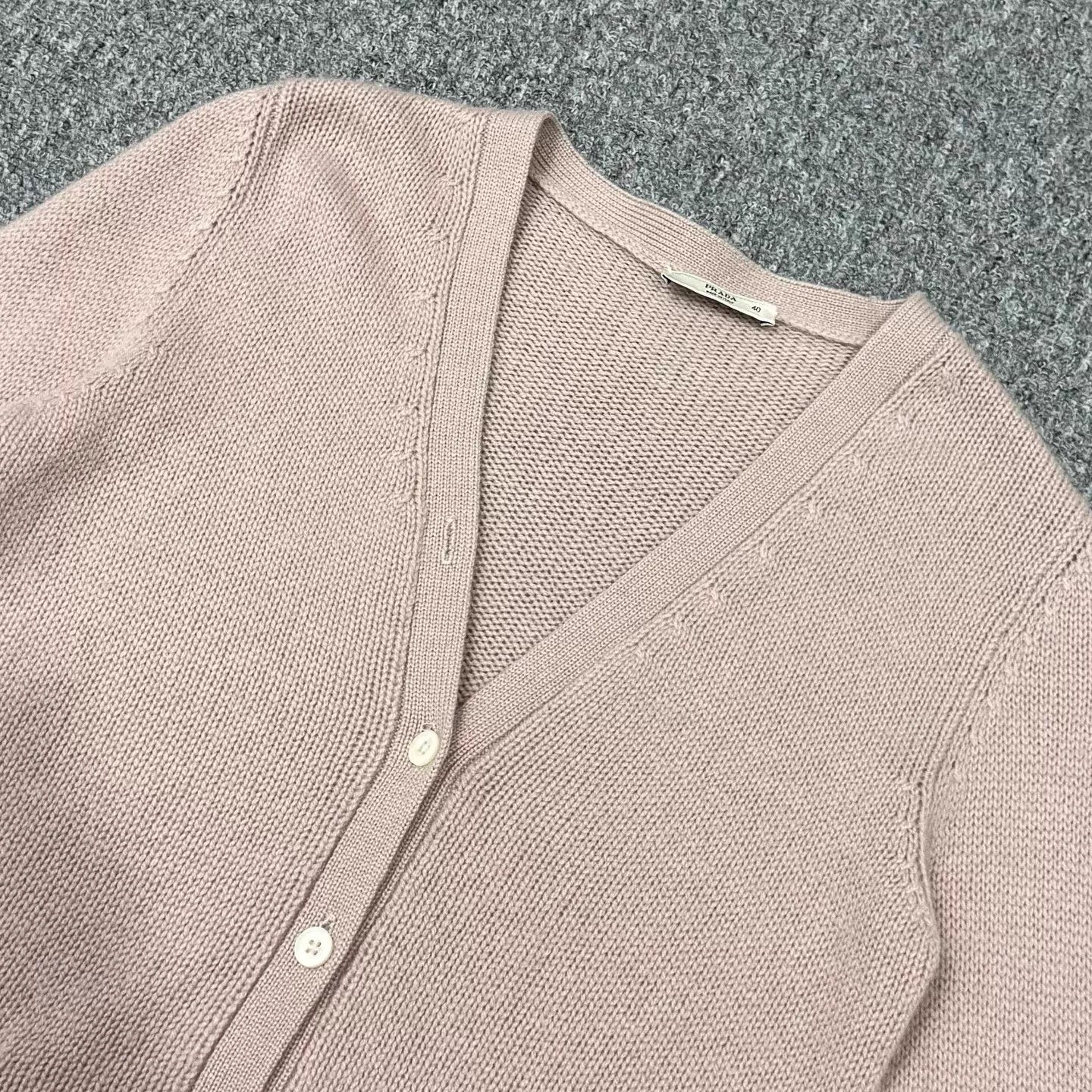 Prada Prada Pink Knit Cardigan 40 95 New - Missing Button Size S / US 4 / IT 40 - 3 Thumbnail
