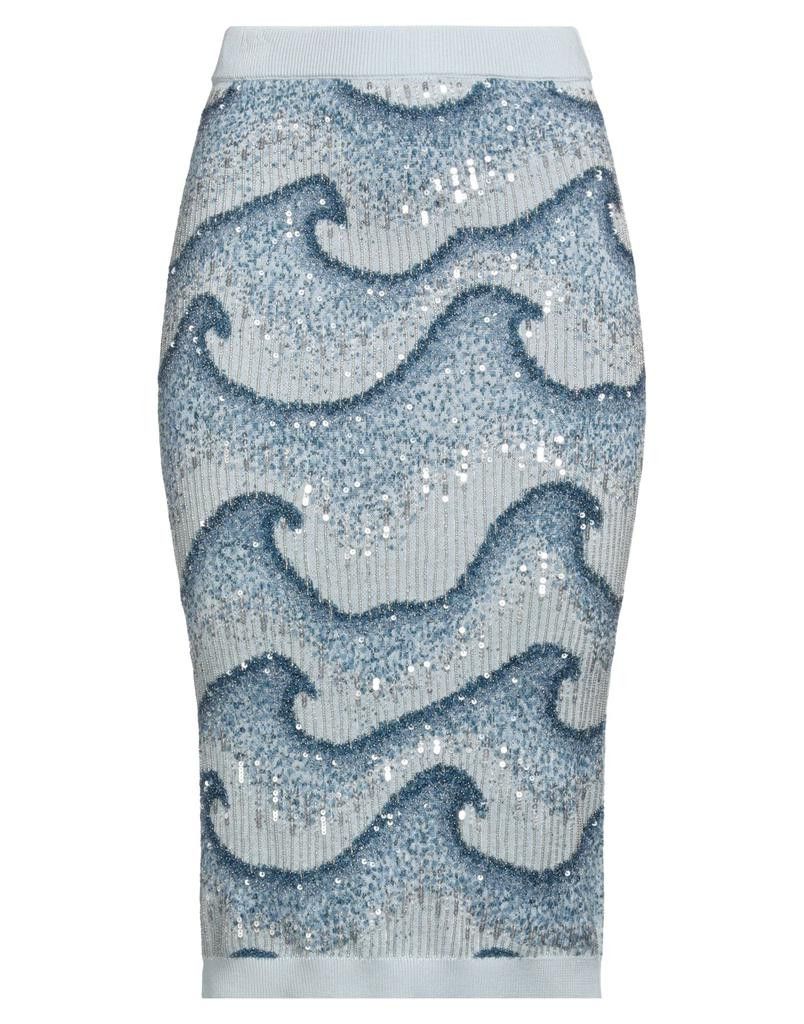 Amiri o1s1wg110525 Midi Skirt in Blue Size 25" / US 0 / IT 36 - 1 Thumbnail