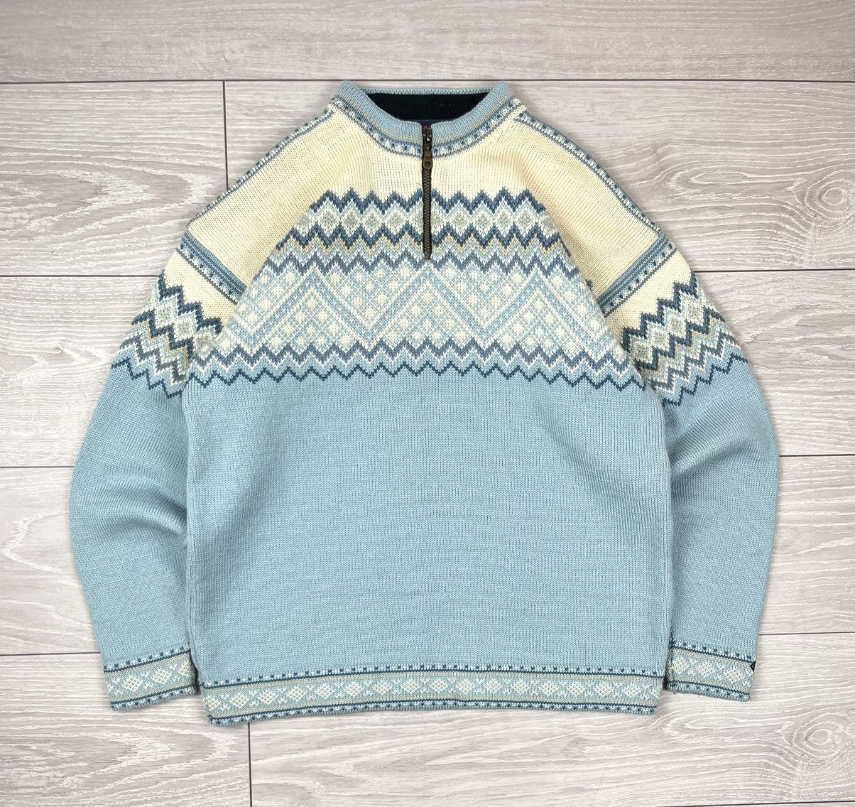 Dale Of Norway Nordstrikk Made In Norway Wool Quarter Zip Knit Sweater Size US XXL / EU 58 / 5 - 1 Thumbnail