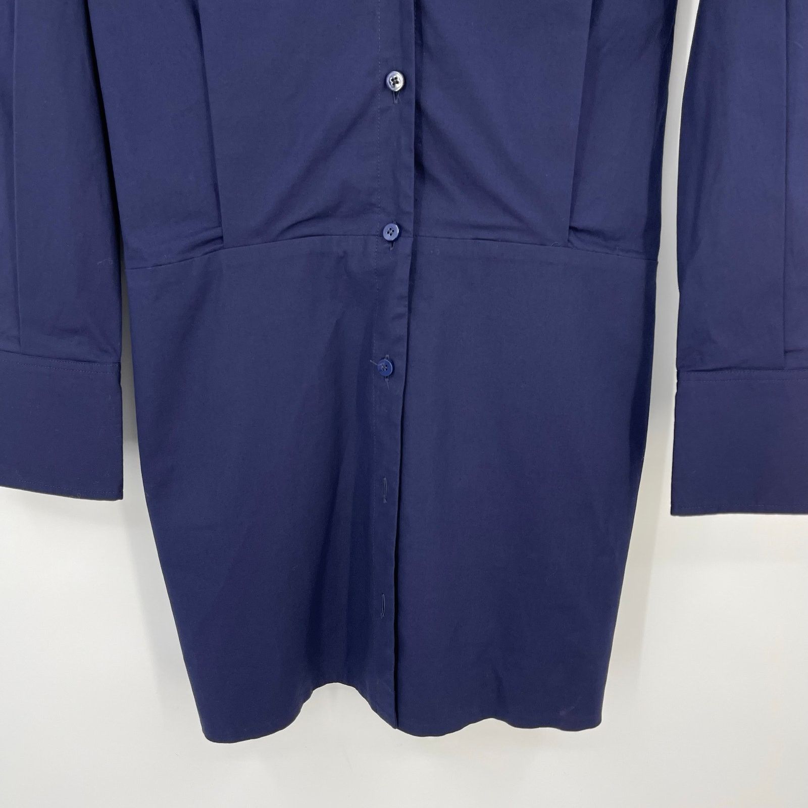 The Attico THE ATTICO | NWT Long Sleeve Shirt Dress in Navy Blue IT 38 Size XS / US 0-2 / IT 36-38 - 7 Thumbnail