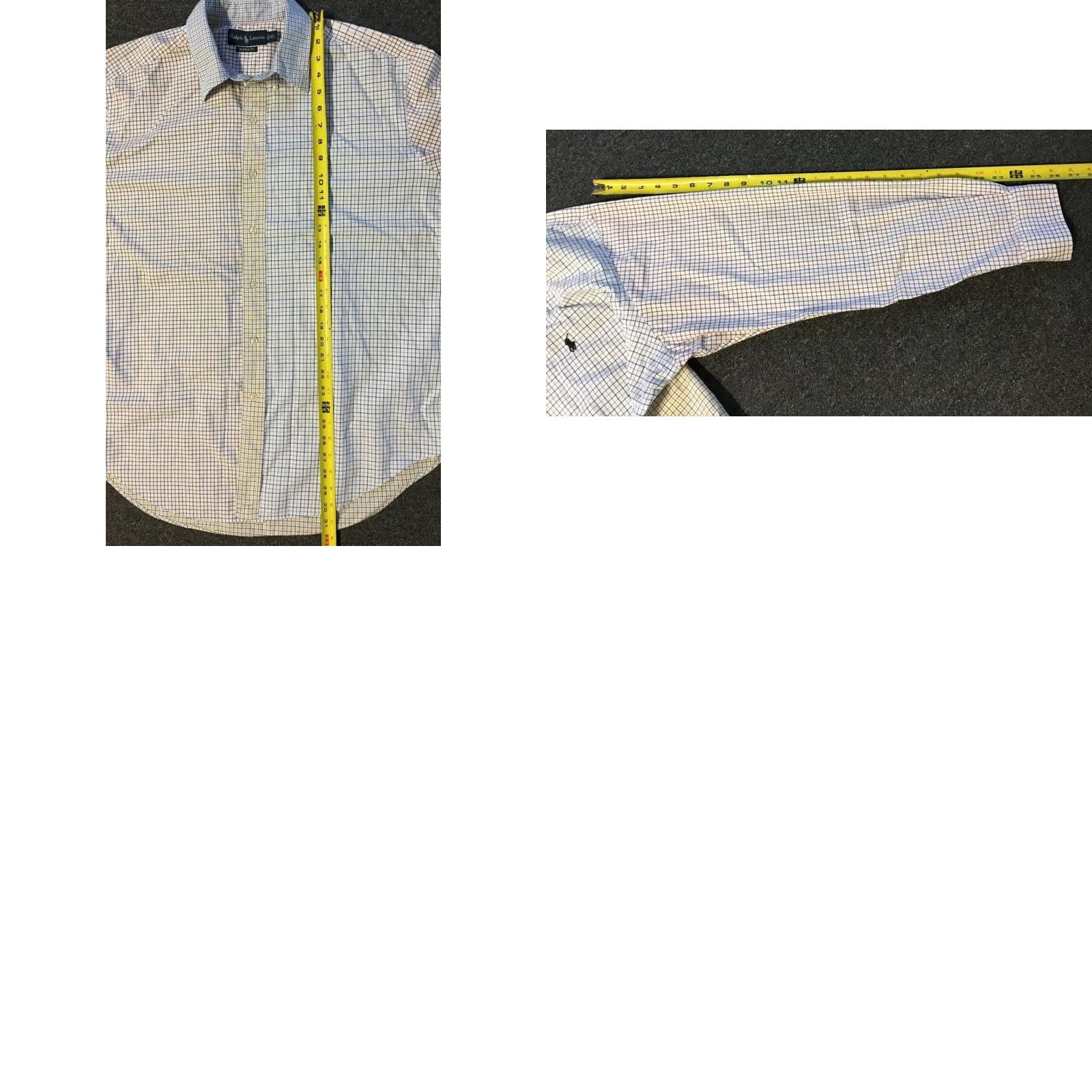 Polo Ralph Lauren VINTAGE Polo Ralph Lauren Shirt 90s Checkered Paneled Button-Down XL Blue Navy Sailing Nautical Sports USA Beach Classic Pattern Plaids & Checks Mens Size US XL / EU 56 / 4 - 8 Thumbnail