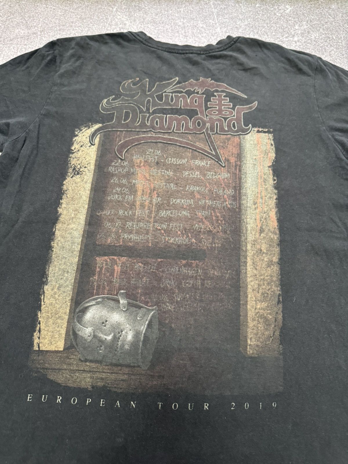 Band Tees 2019 KING OF DIAMOND T SHIRT BLACK METAL Tour Europe Size US M / EU 48-50 / 2 - 16 Thumbnail